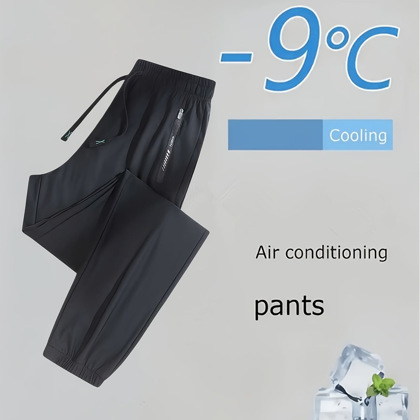 TEMU 1pc Women's Summer Athletic Pants - High-elastic Fiber Fabric, Elastic Waistband With Adjustable Drawstring, Side Pockets, Regular Fit Long