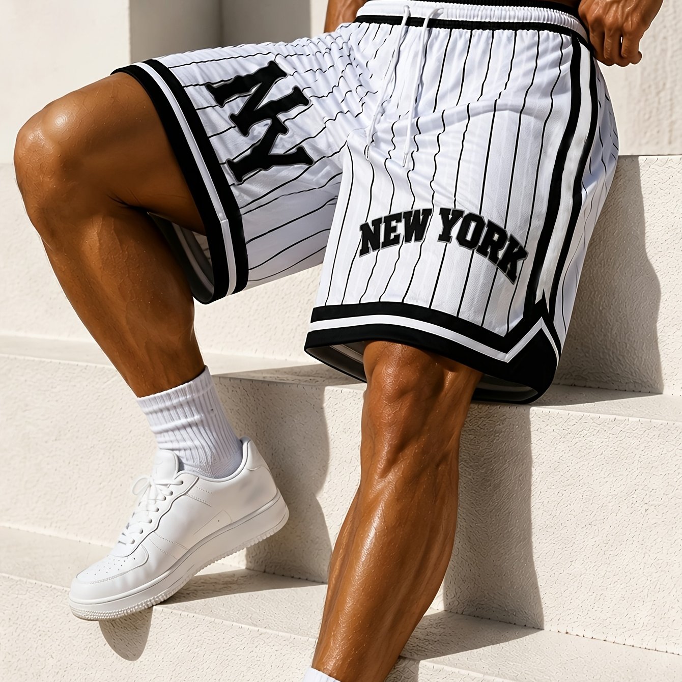 TEMU American Striped Basketball Shorts, Athletic Shorts, Men's Athletic Bermuda Shorts, Men's Birthday Gift