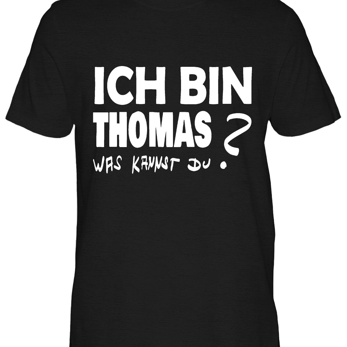 Men's German Name For Thomas Short Sleeve T-shirt | Casual Summer Round Neck Top With German Text, Machine Washable Comfortable Casual Attire, Loose Fit, Wear