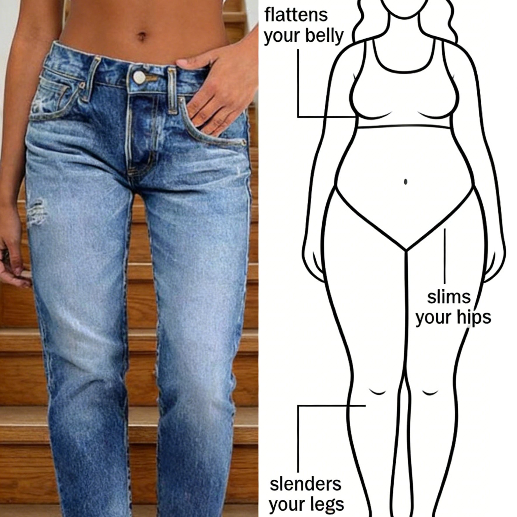 TEMU 2026 Women's Casual Slim Fit Jeans, New Style, Very Cute To Wear, Vintage Street Style, Soft And Breathable, Trendy Ripped Design, Casual