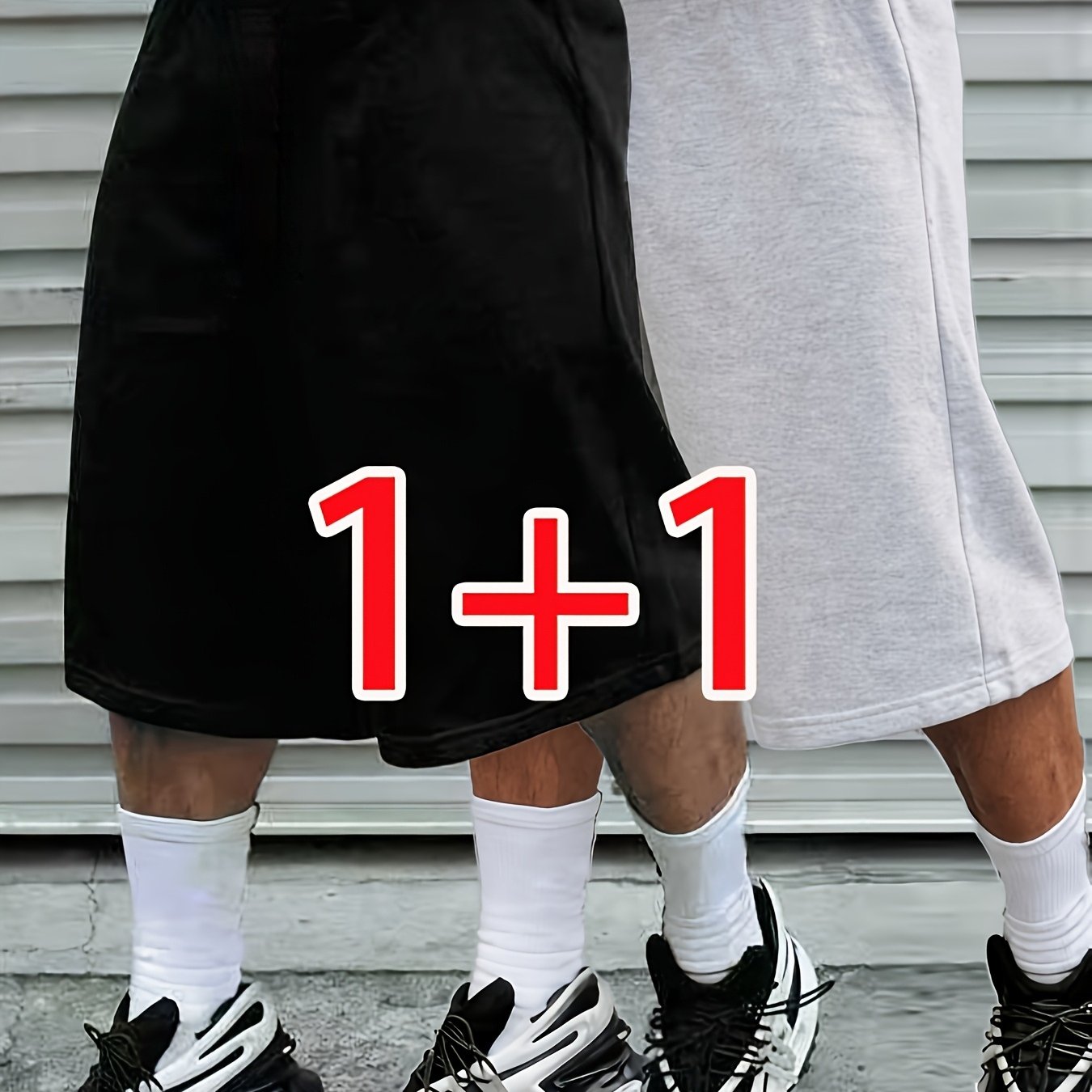 TEMU Ensemble 2 pièces de shorts décontractés pour hommes, pantalon de sport décontracté, ensemble de mode campus skateboard, adapté aux activités de