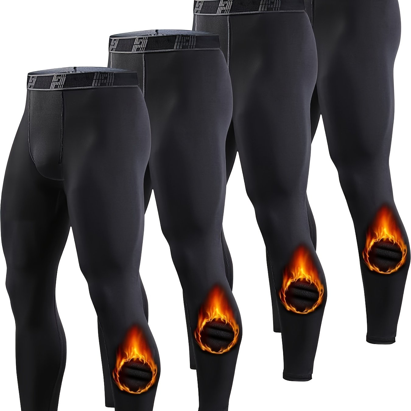 TEMU 4-piece Men's Thermal Compression Tights Warm, Close- Layer Tights For Spring Outfits Perfect Valentine's Day Gift For 2026