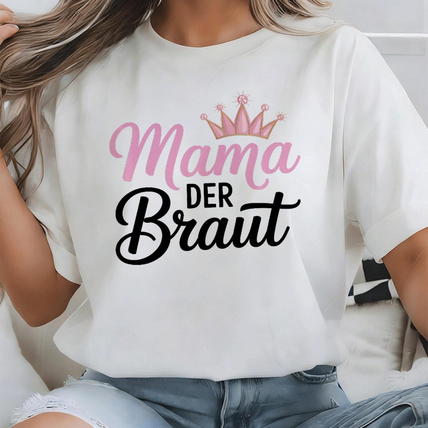 Mom The Bride Bachelor Party Wedding Jga Premium T-shirt For Men Women And Men Unisex Funny T-shirt