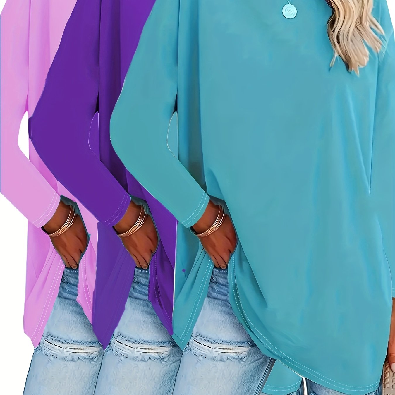 Plus Size, Spring And Autumn Women's Fashion Casual Loose Versatile 3pcs Set