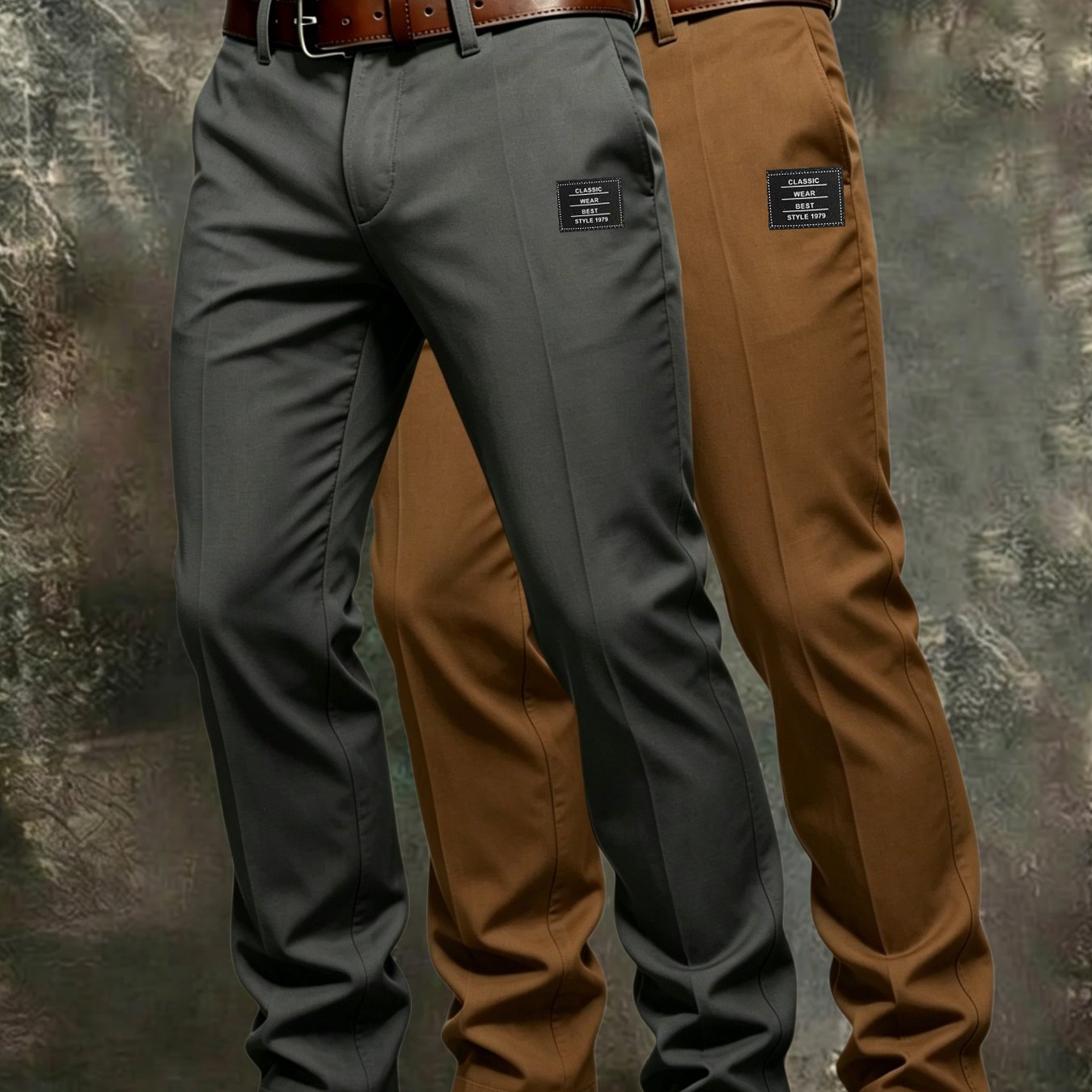 2pcs 2026 Solid Color Men's Pants For Spring And Autumn, Business Casual Jogger Trousers