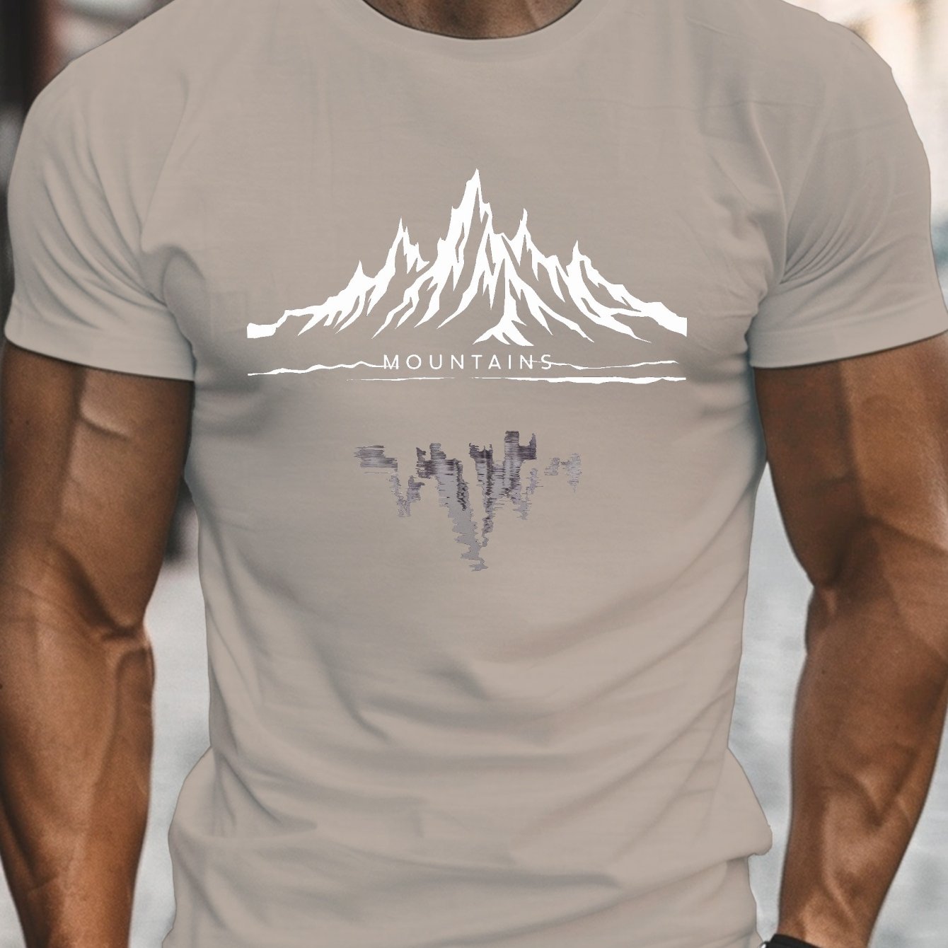 Image of Illustration Of A Print On 's Round Neck Short Sleeve T-shirt, A Comfortable And Lightweight Casual Top For Summer