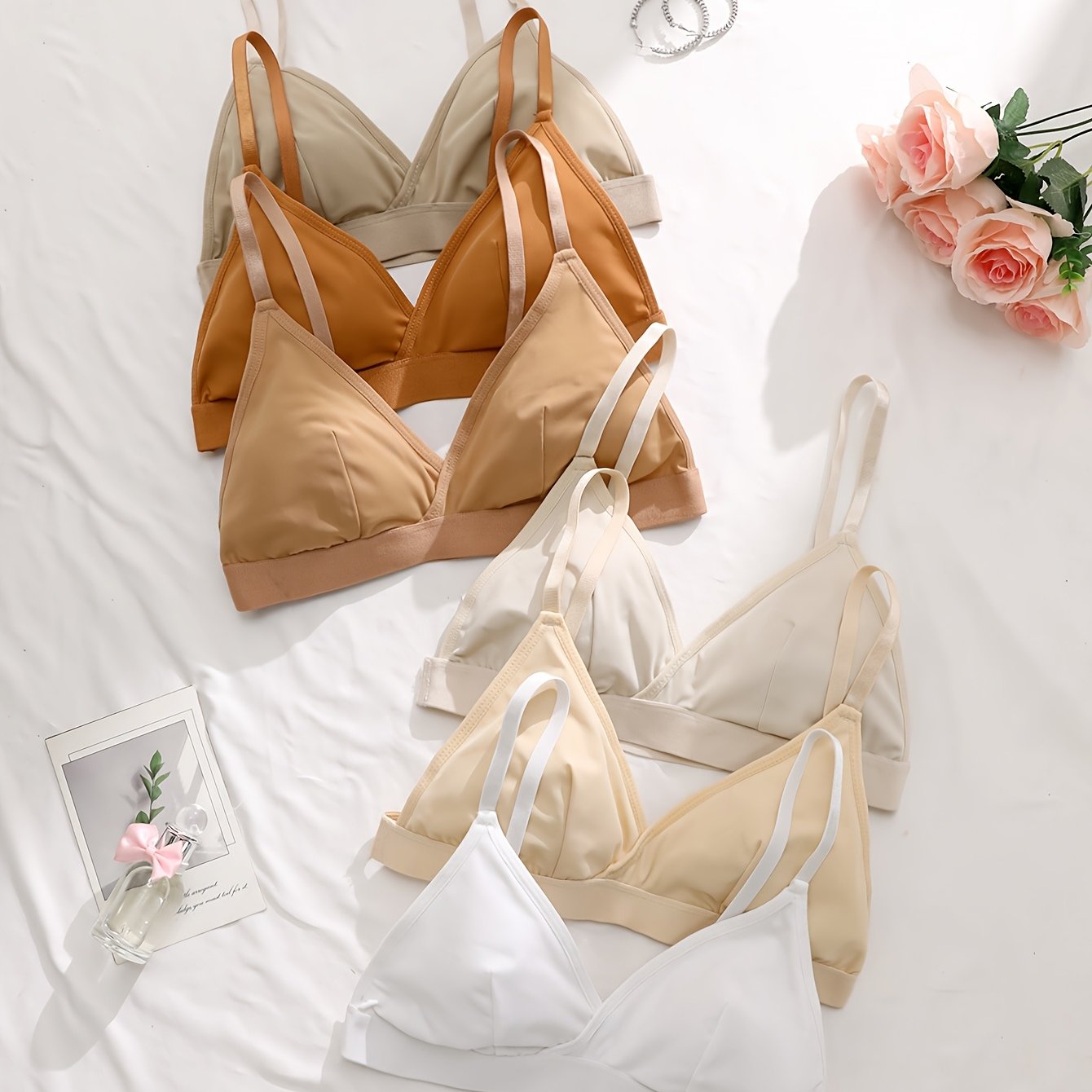 TEMU 6 Pezzi Reggiseno Senza Schienale Senza Imbottitura per Donna