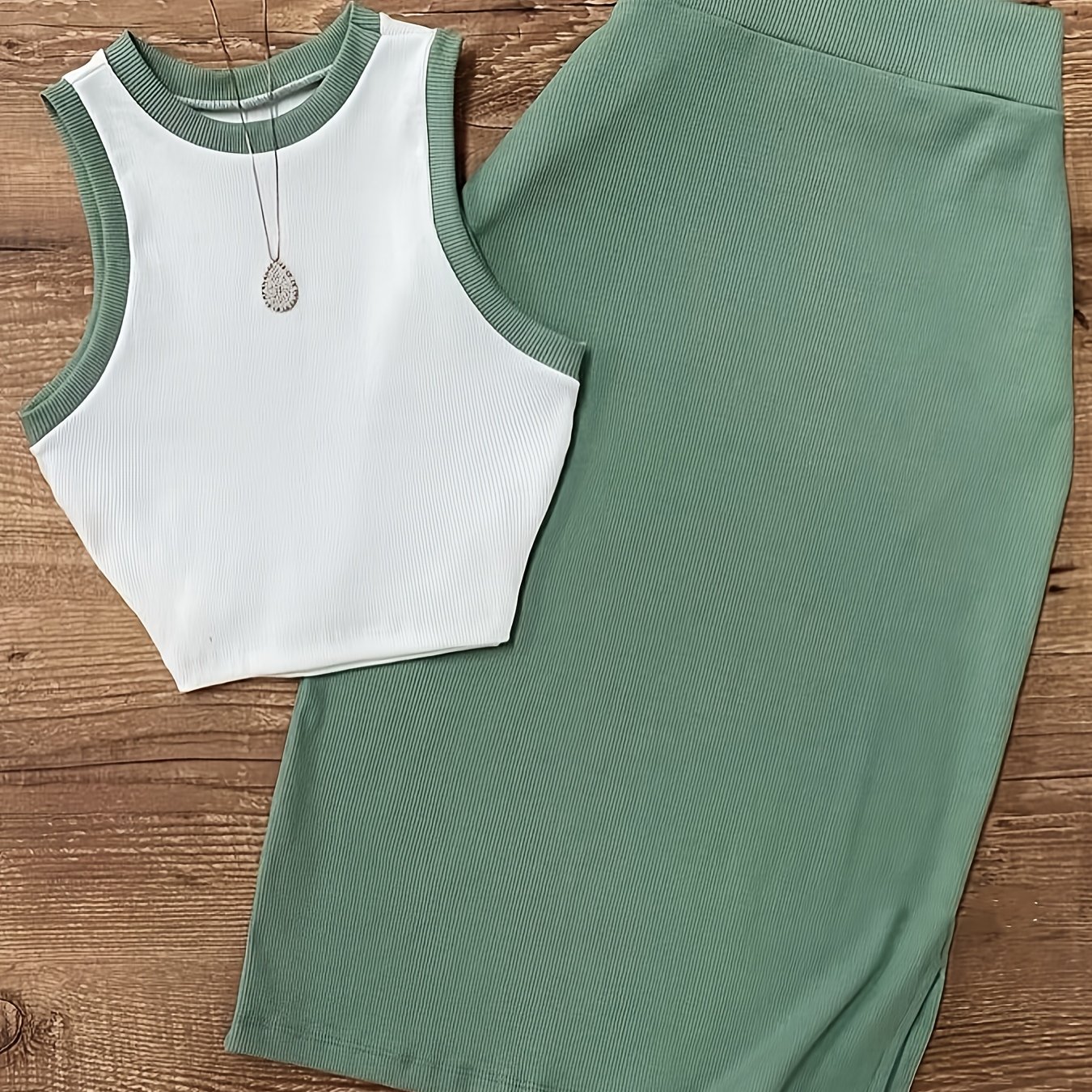 E-shop Damen Slim-Fit Ärmelloses Weste Rock Set