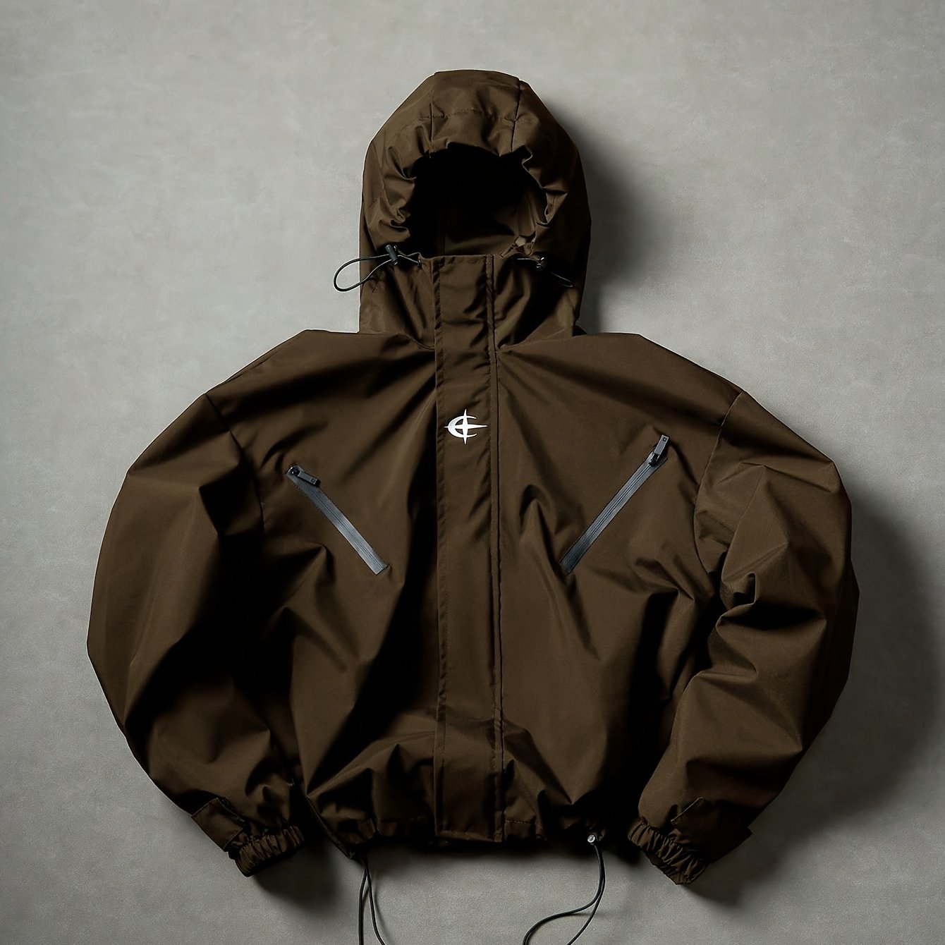 TEMU Men's Outdoor Hooded Windbreaker Jacket With Multiple Pockets, Windproof Mountaineering Jacket, Breathable Sportswear For Spring And Autumn