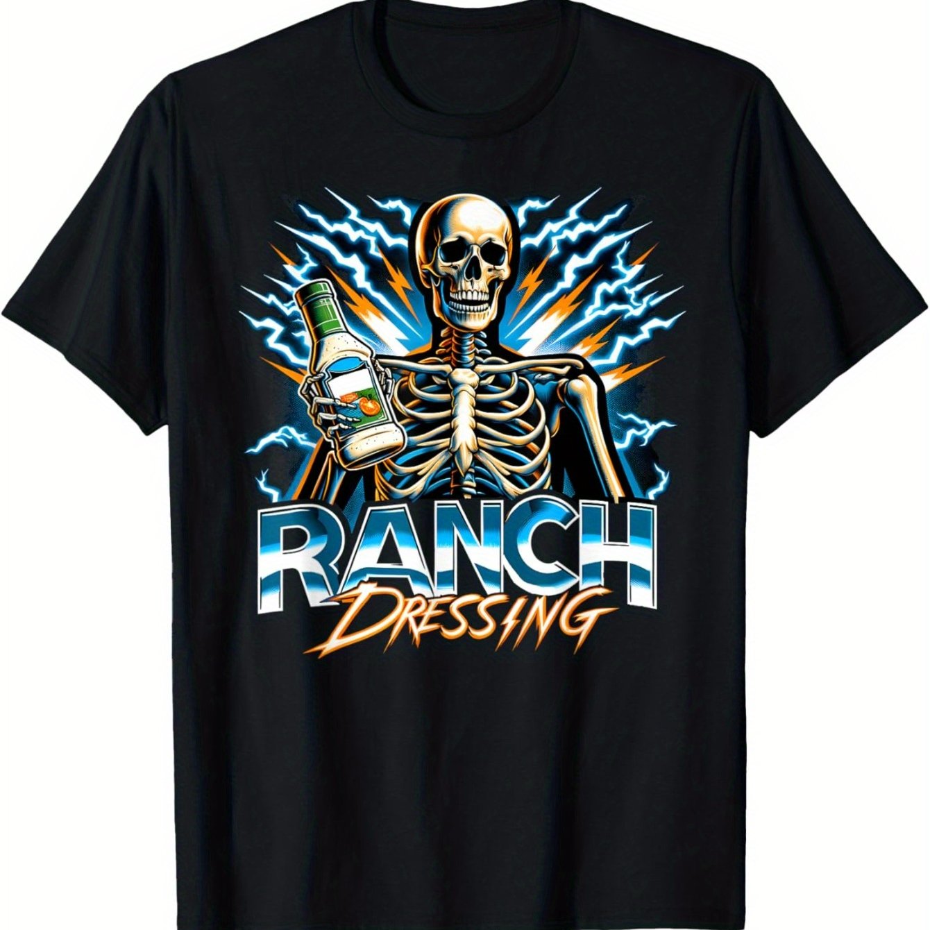 TEMU Rap Cds Aesthetic Funny Skeleton Meme T-shirt