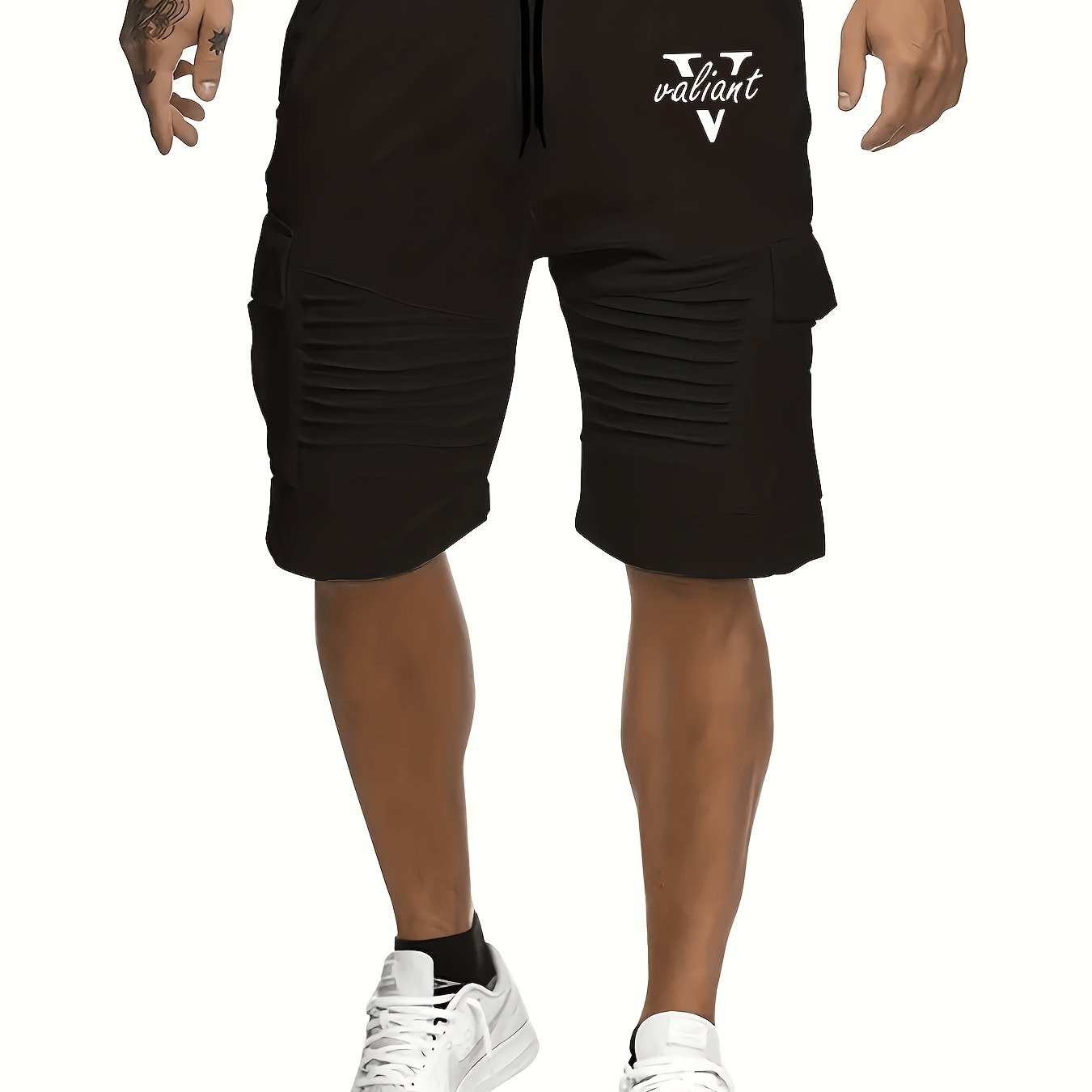 TEMU Men's Summer Casual Fashion Cargo Shorts, Outdoor Leisure Work Sports Breathable Comfortable Stylish Grand Men's Striped Fashion With Side