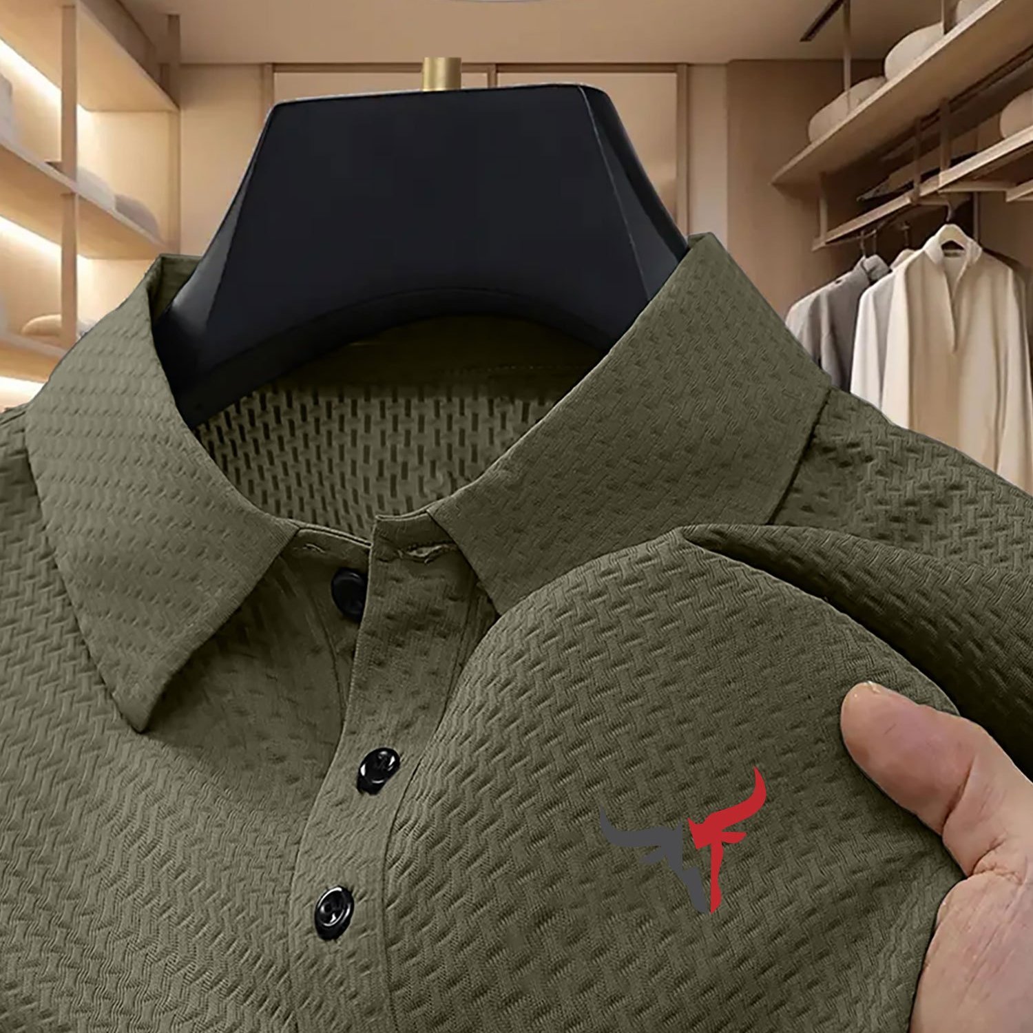 TEMU Men' Essential Shirt With Lapel Collar Design, High-end And Stylish, Breathable And Comfortable, Trendy And Versatile. Henley Shirt