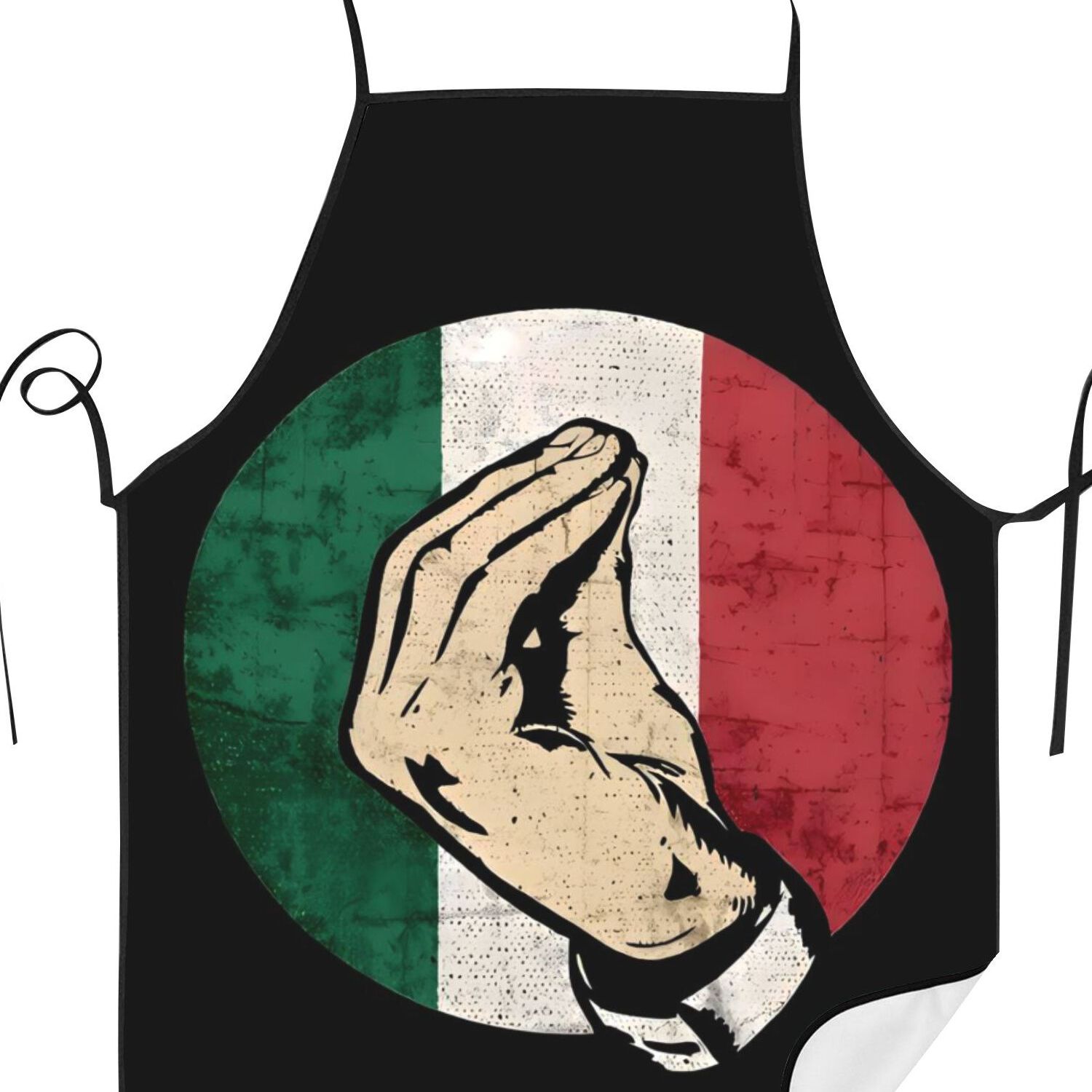 2d Print Design Biihudu Italian Flag Gesture Italian Flag Gesture Apron Cook Restaurant Printed