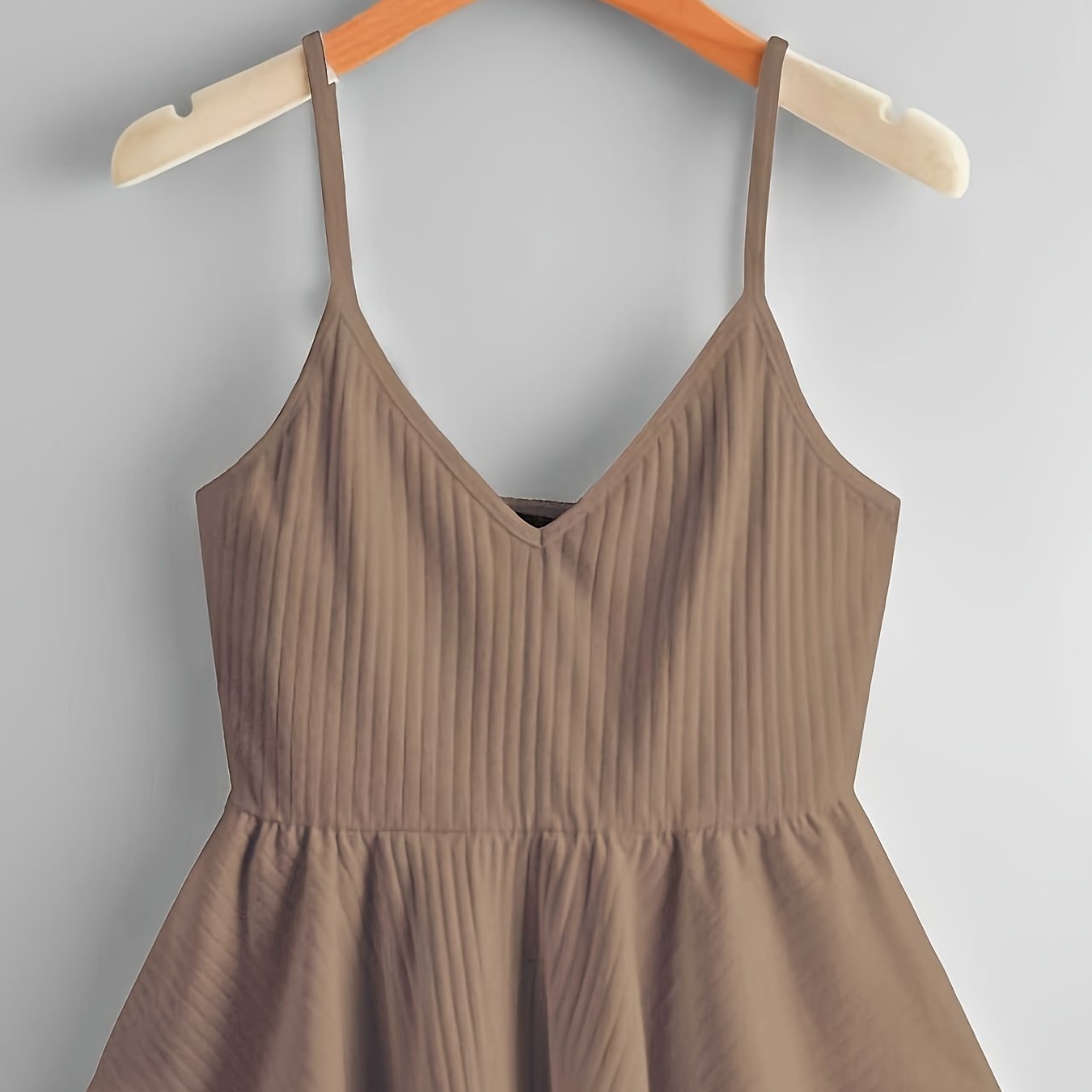 TEMU Summer, And Autumn Women's Clothing Solid Color Pleated Edge Casual Adjustable Camisole