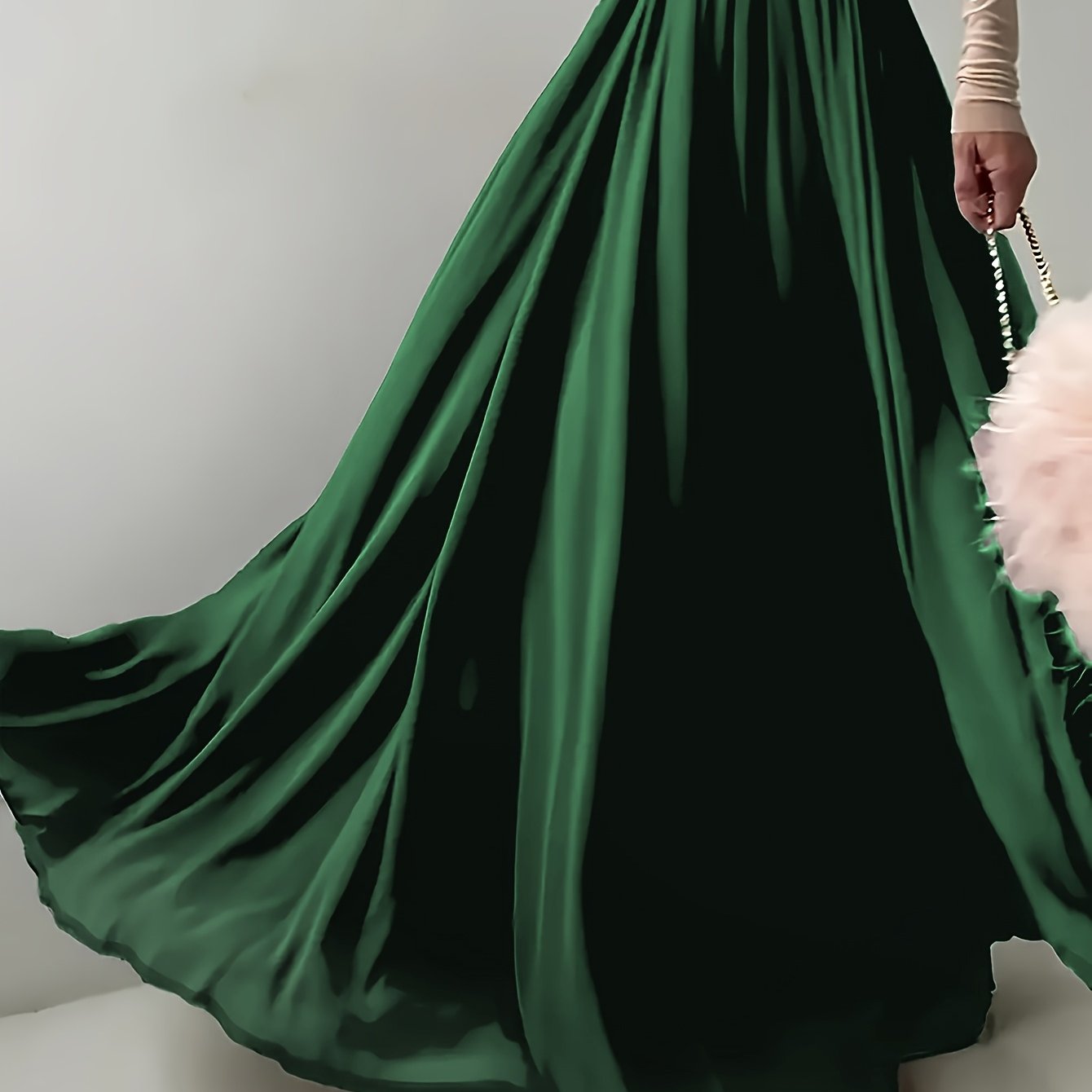 TEMU Plus Size - Plus Size - Women's Plus Size Elegant Pure Mesh Chiffon Summer Flowy Long Skirt, Music Festival, Beach And Vacation Photography