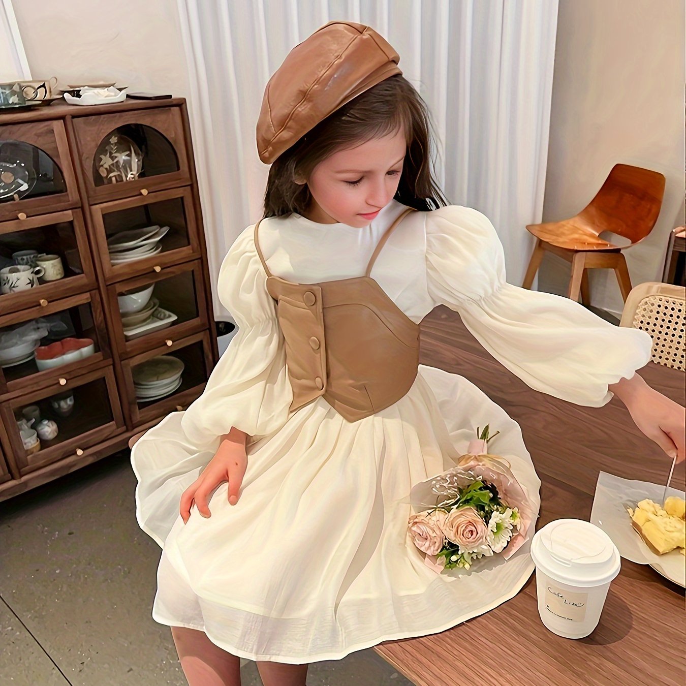 Girls' Fashion 2pcs Dress Set