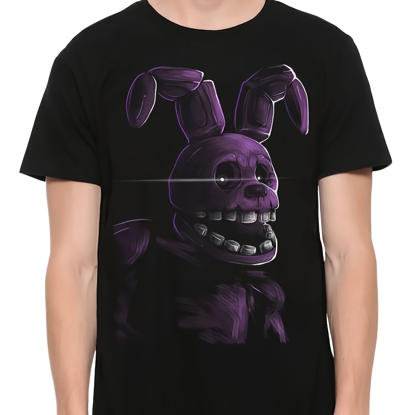 's 2026 Style W T-shirt - Fnf Logo & Iconic Character Print, Unisex Casual Round Neck Tee, Wearable For Fans (s-xl), Iconic Graphic Shirt For Everyday Outfits & Fnf Merchandise Collection - Machine