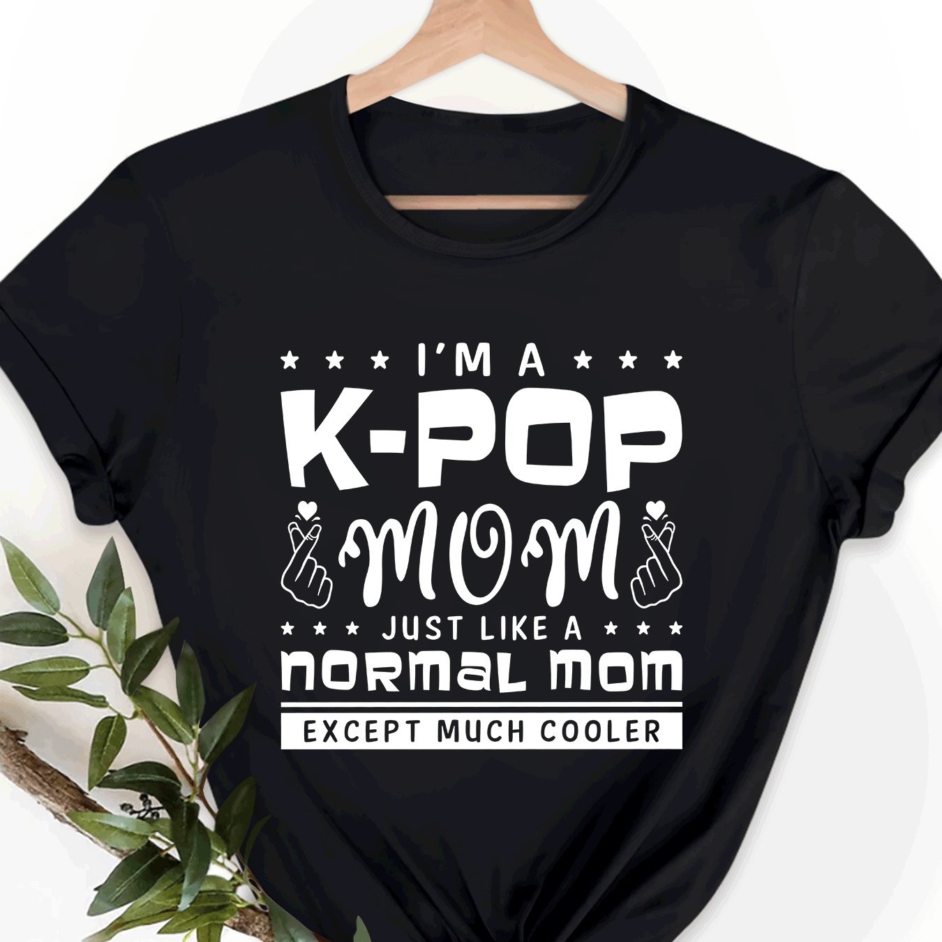 TEMU Plus Size, Casual Short-sleeve T-shirt & Hands Lettering - Loose Fit Round Neck Summer Blouse, Machine Washable Opaque Top For Casual Attire Or