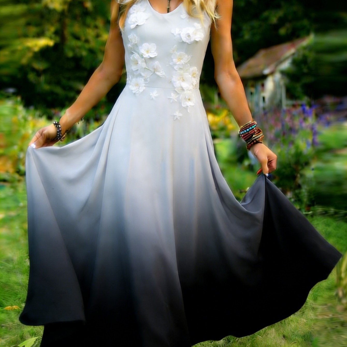 Women's Vintage Style Sleeveless Dress With V-neck, A-line Maxi Skirt, , For Daily Wear And Holidays