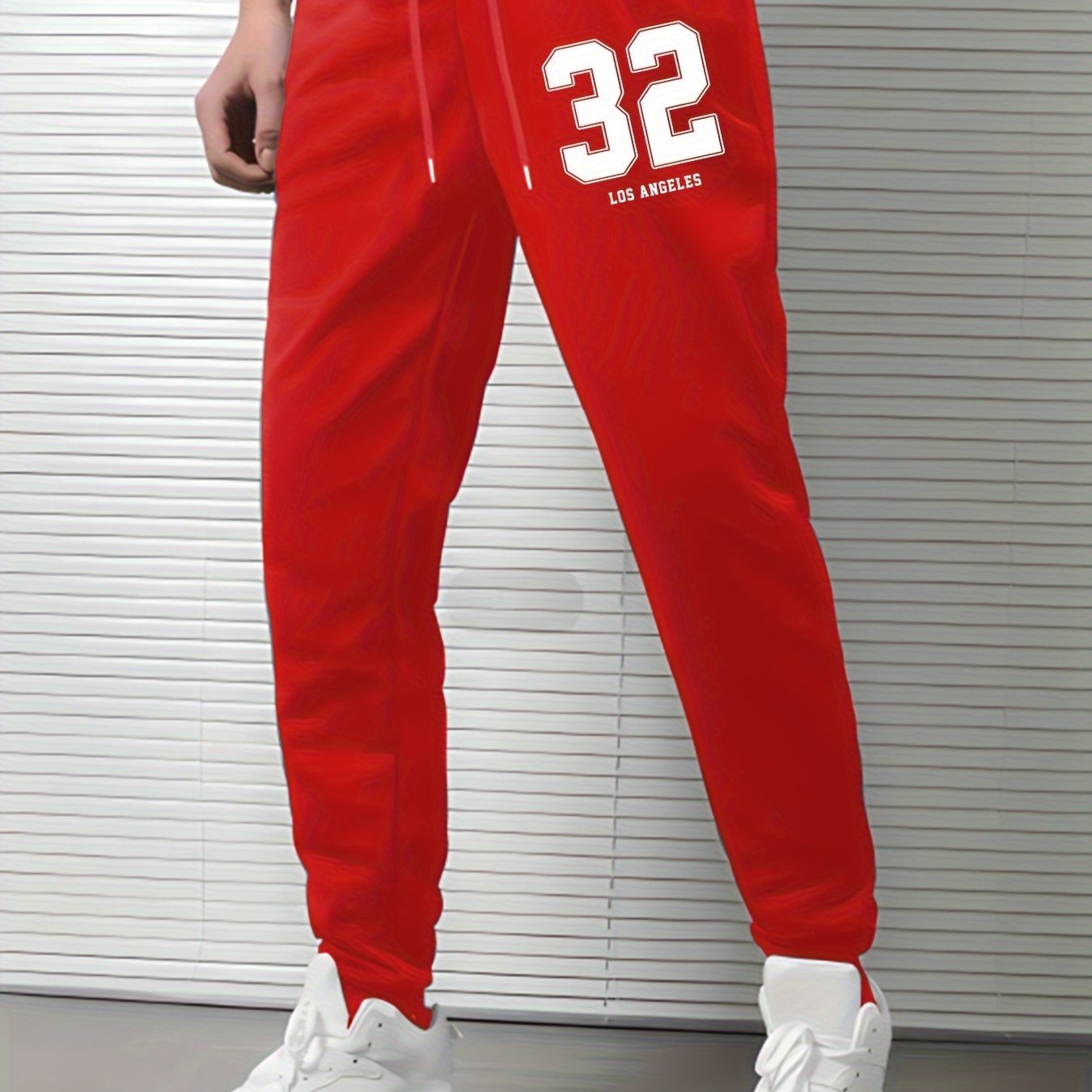 32 Los Angeles Print Men's Drawstring Sweatpants Fleece - Temu