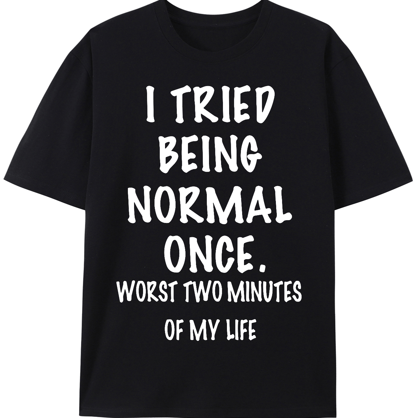 TEMU Mens I Being Normal Graphic Tee - Lightweight, Short Sleeve, Casual Summer Shirt With Design - Uniquely Quirky Fashion For Him