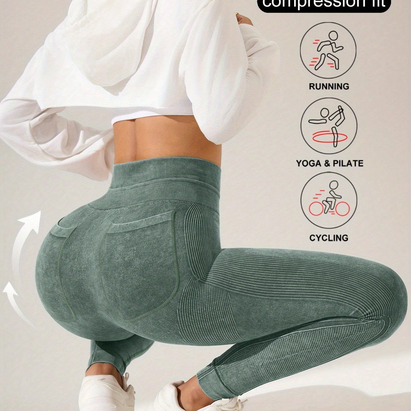 TEMU Pantaloni attillati a cuciture a colorata con tessuto e design unico della , che il trasporto di cellulari e oggetti. � per gli appassionati di