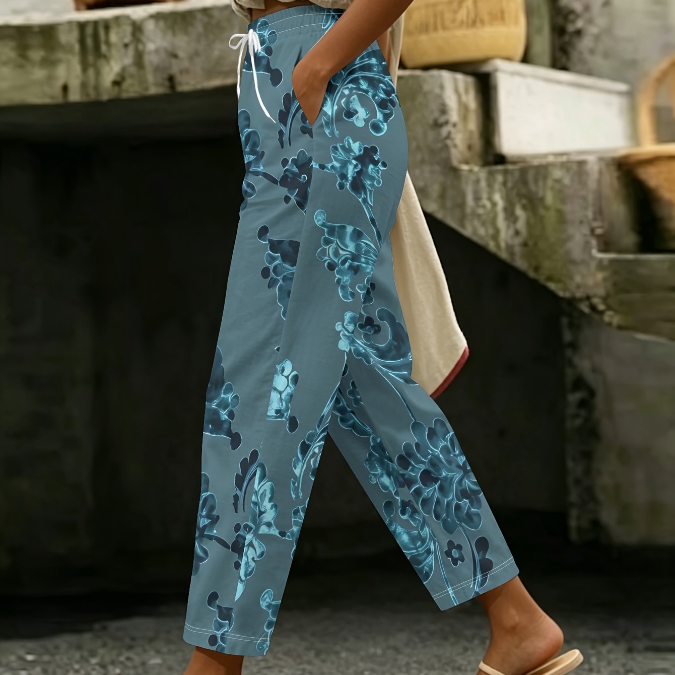 TEMU New Women's Regular Fit Casual Trousers, Fashionable And Comfortable All-match Straight Leg Pants, And Shopping Basic Long Trousers, Easy Solid