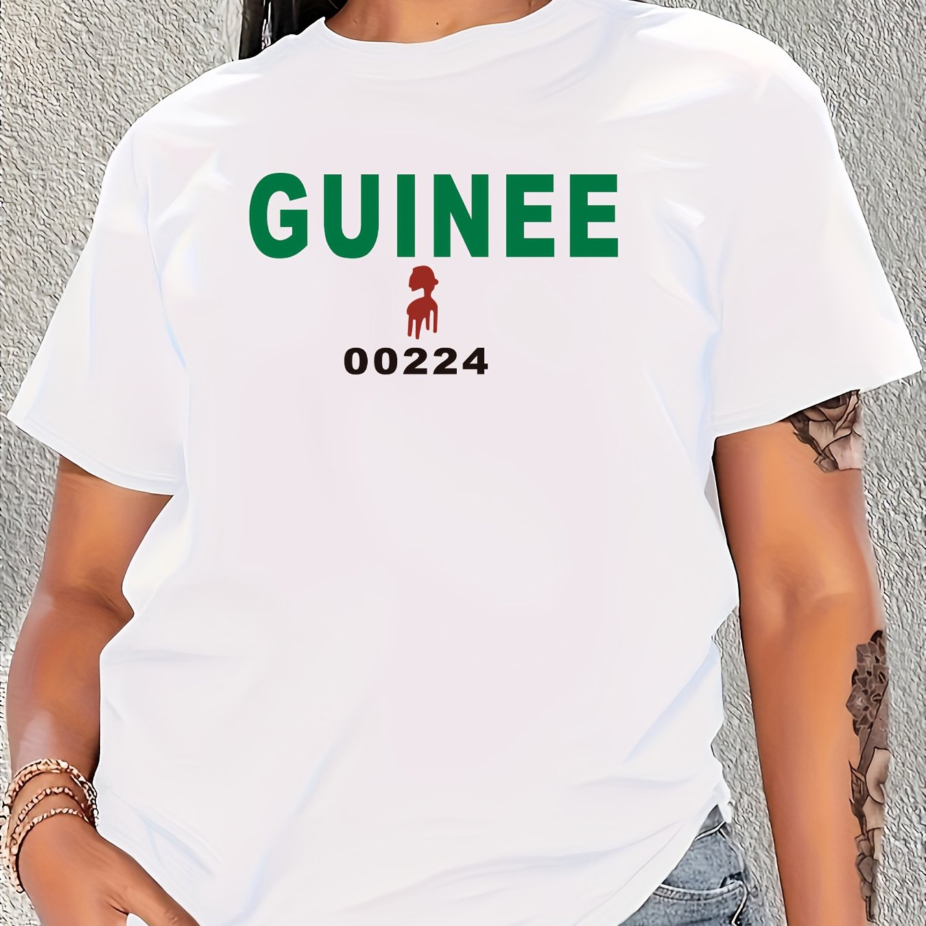 TEMU T-shirt décontracté imprimé directionnel 7820