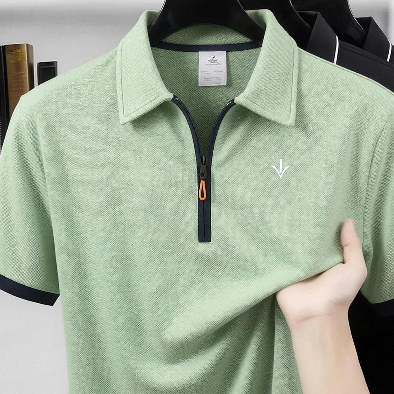 TEMU Summer 's Half-zipper Collar Short Sleeve Shirt Casual Loose All-match Shirt