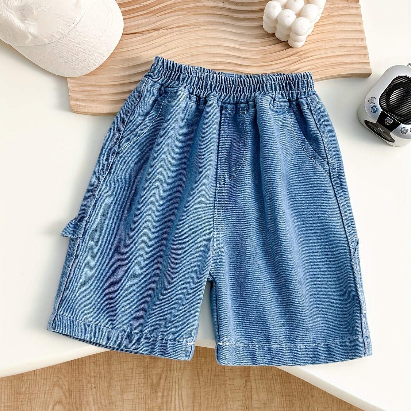 Image of Boys' Denim Shorts, Summer Lightweight Knee-length Pants For Toddlers And Young Children, Loose-fitting And Versatile Casual Soft Jeans