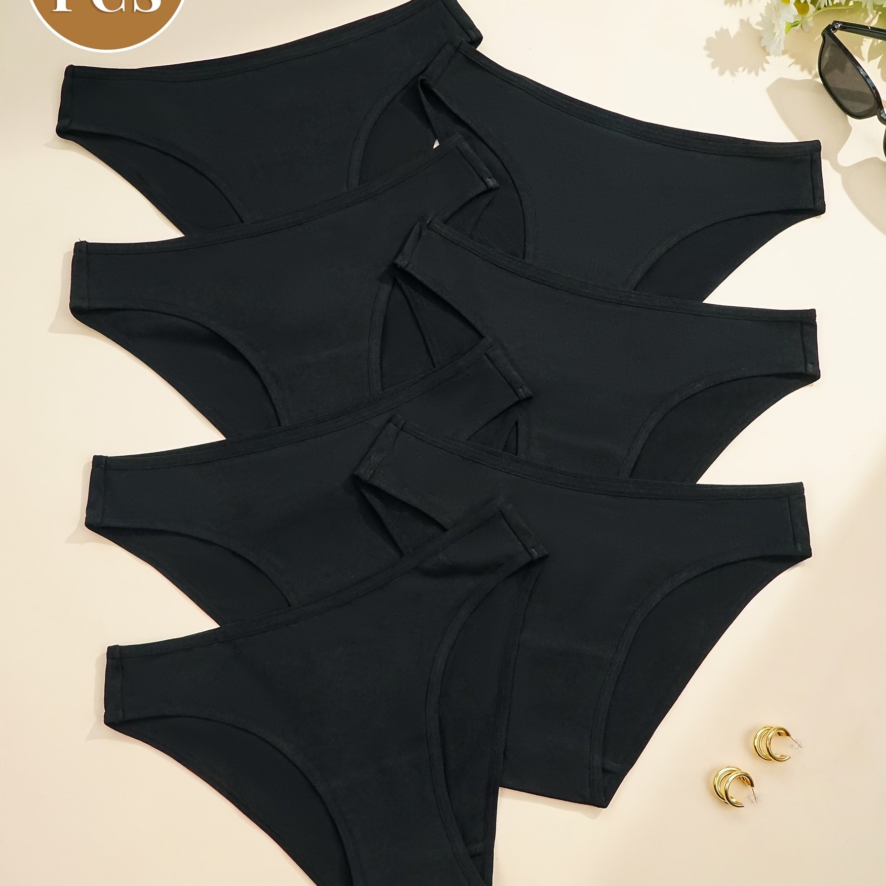 7 Pack Sports Briefs, Soft & Breathable Stretchy Panties, Women's Lingerie & Underwear