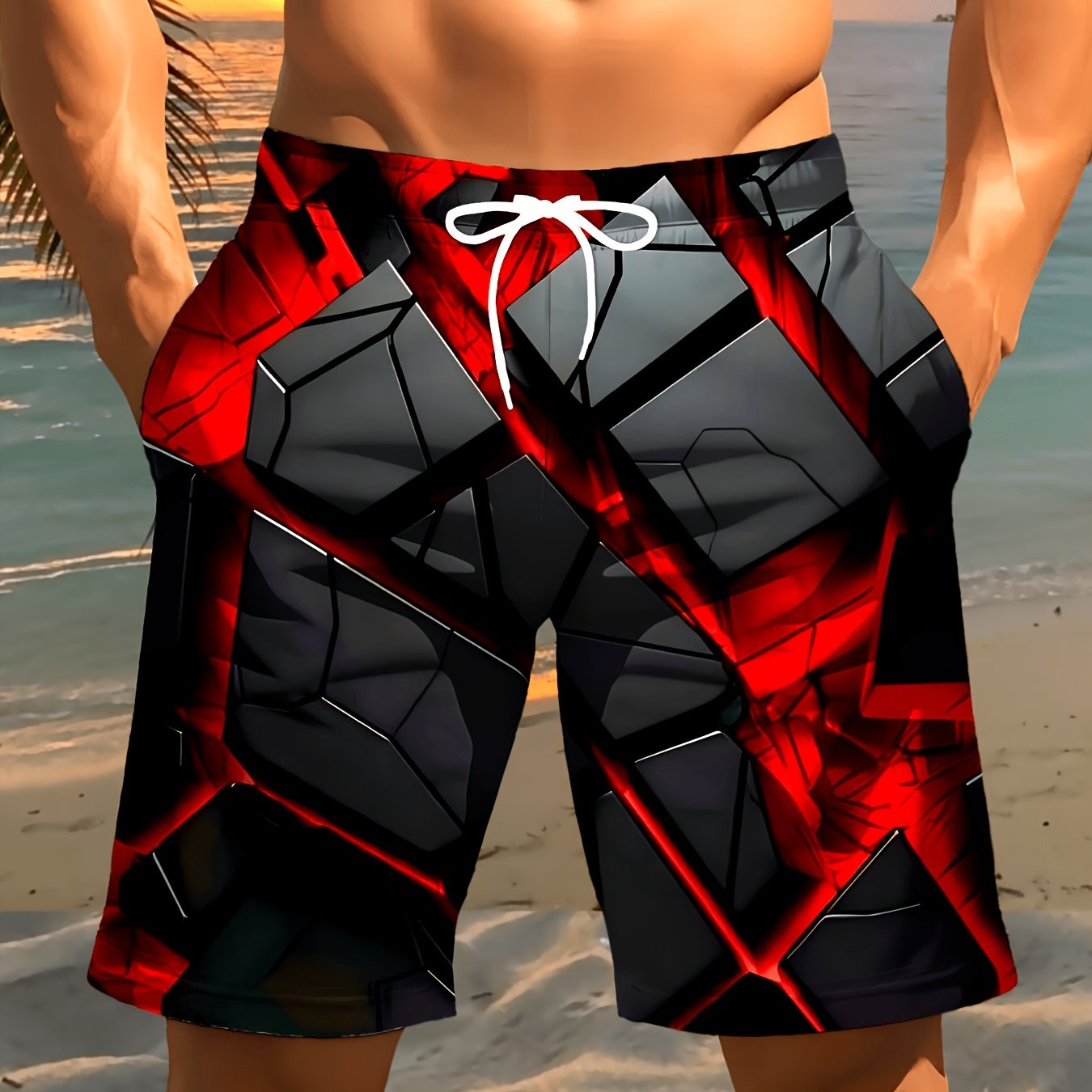 E-shop Neu! Coole Strandshorts, personalisiert und cool, kreative 3D-Druck, lässige Strandhosen für die Sommerstraßen, und bequem für den Hawaii-Urlaub