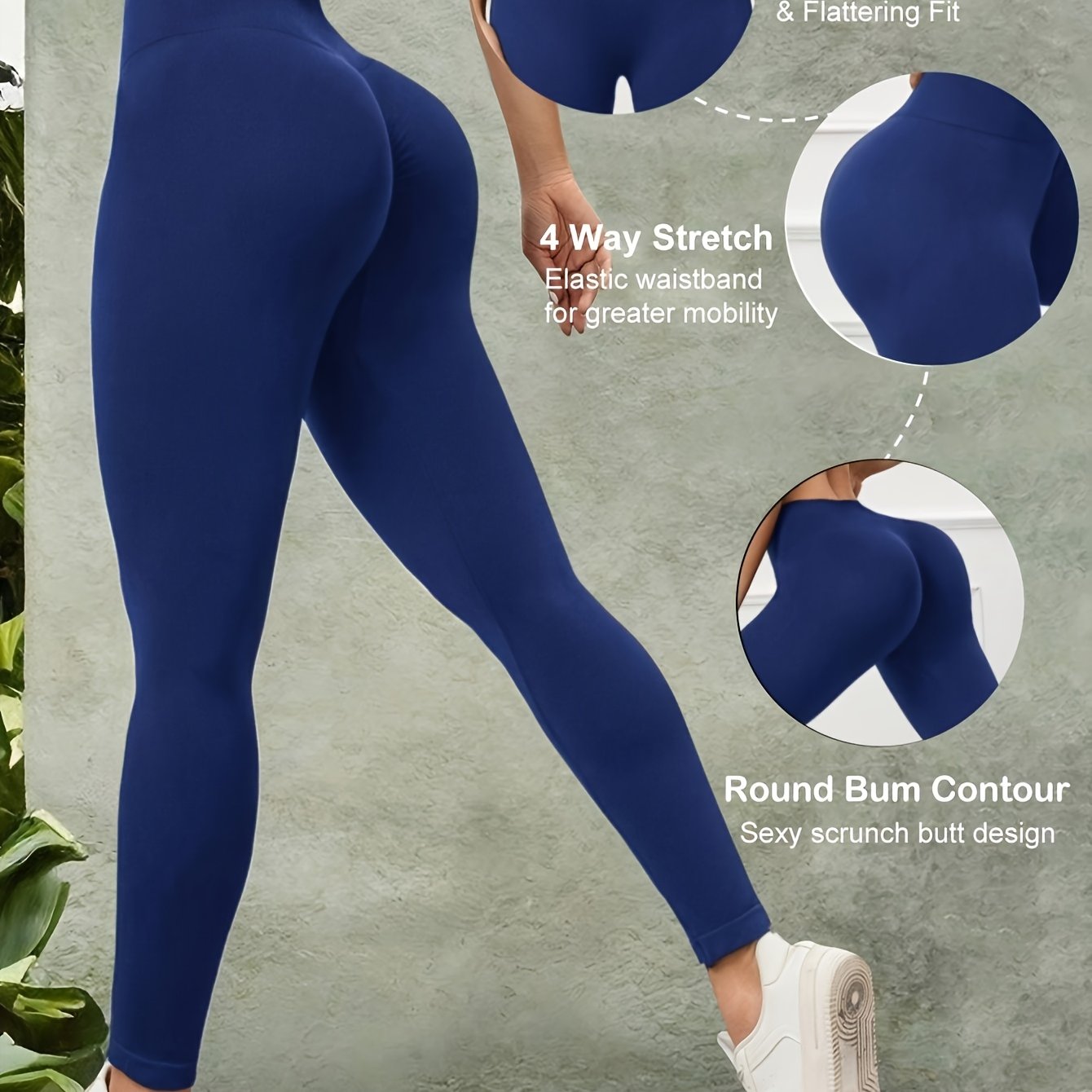 TEMU 1pz Mallas de Yoga Sin Costuras , Pantalones Cortos de Cintura para , Pantalones Largos Deportivos para Mujer, Adecuados para Actividades al Aire Libre, Yoga, Ejercicio
