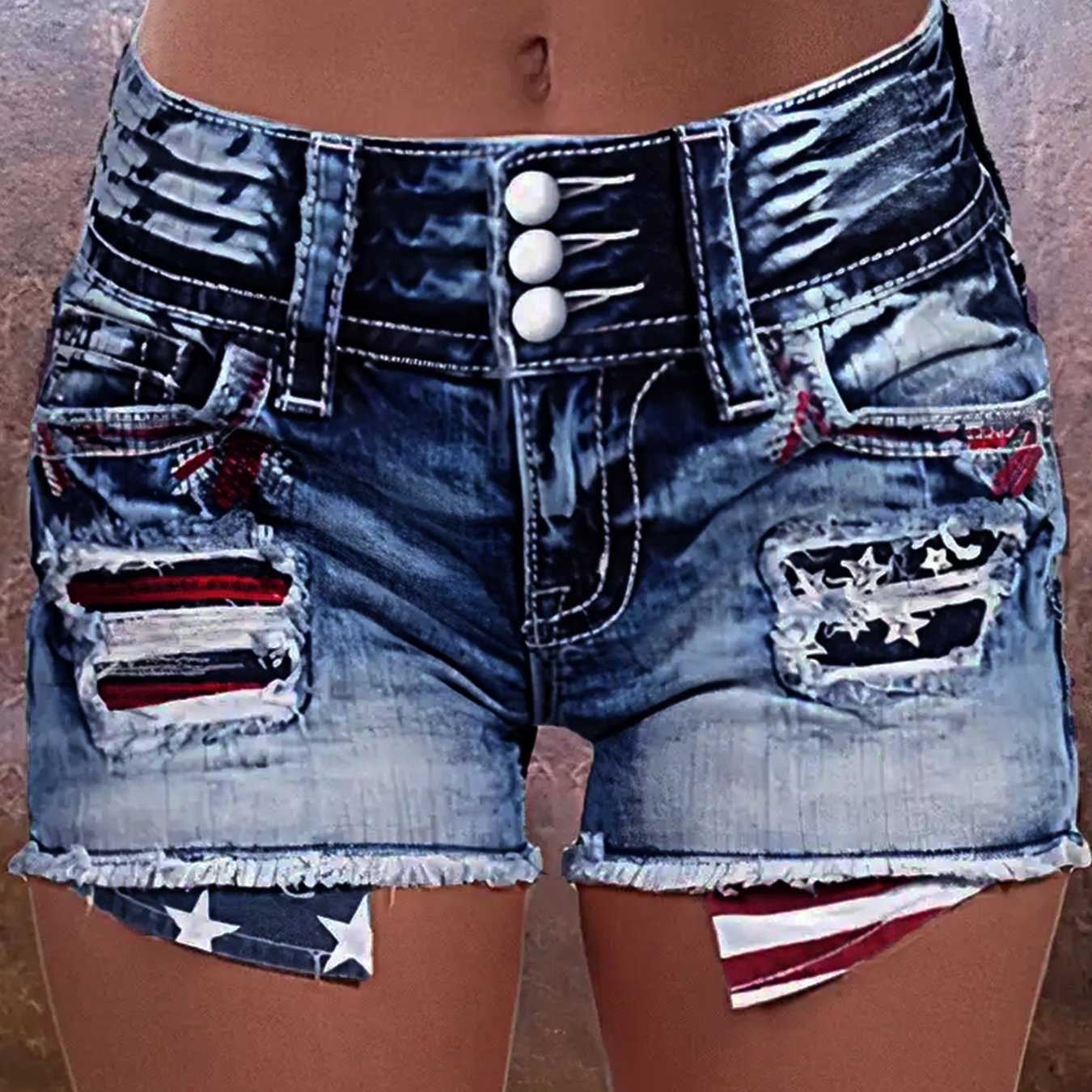TEMU Summer New Sexy Hot High-elastic Washed Denim Super Short Shorts Women