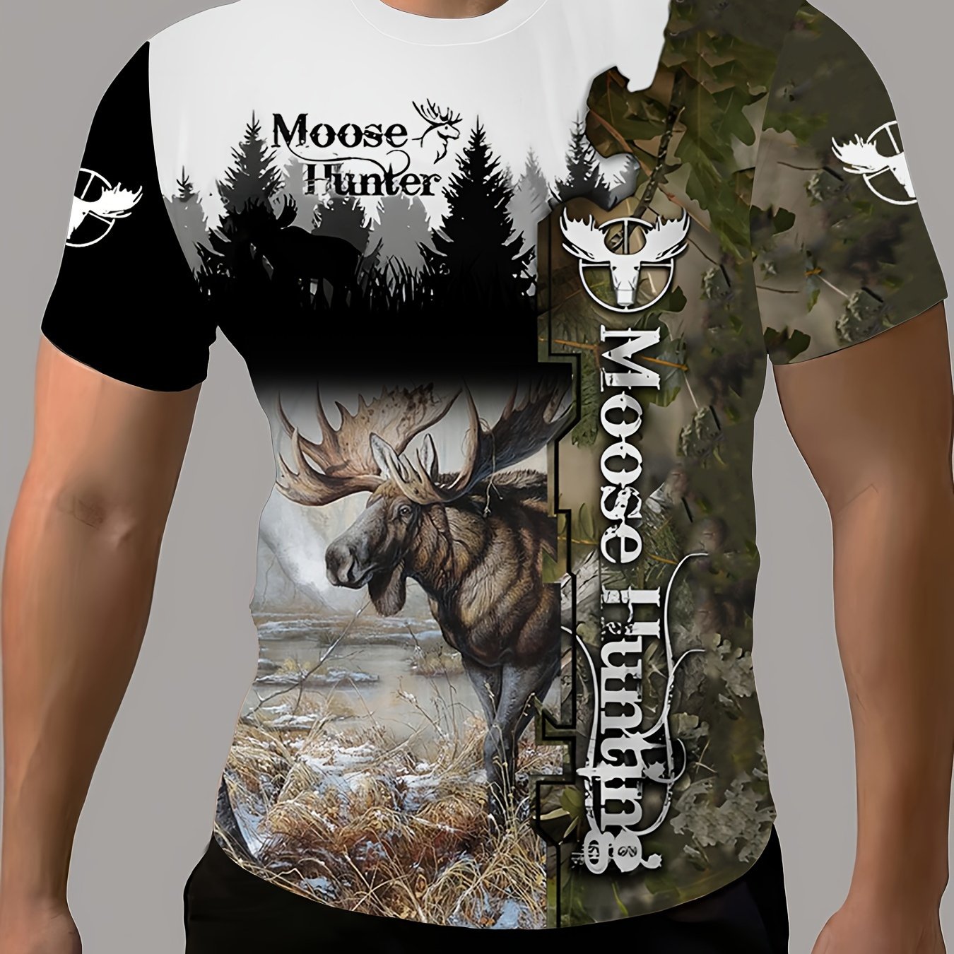 TEMU Design de Mode Homme T-Shirt 3D Imprimé, Haut Décontracté Col Rond, Ensemble Sportif Simple pour Extérieur, Tenue à Manches Courtes, Look et