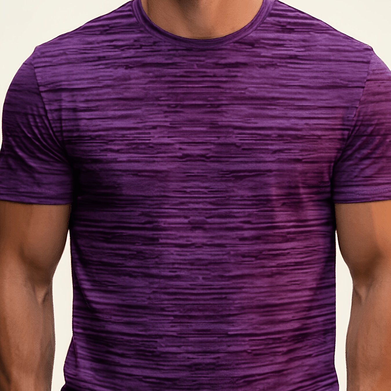 TEMU Men's Quick-dry Breathable T-shirt - Lightweight Short Sleeve Crew Neck Shirt Suitable For Training, Gym & Casual Wear, -friendly Loose Fit