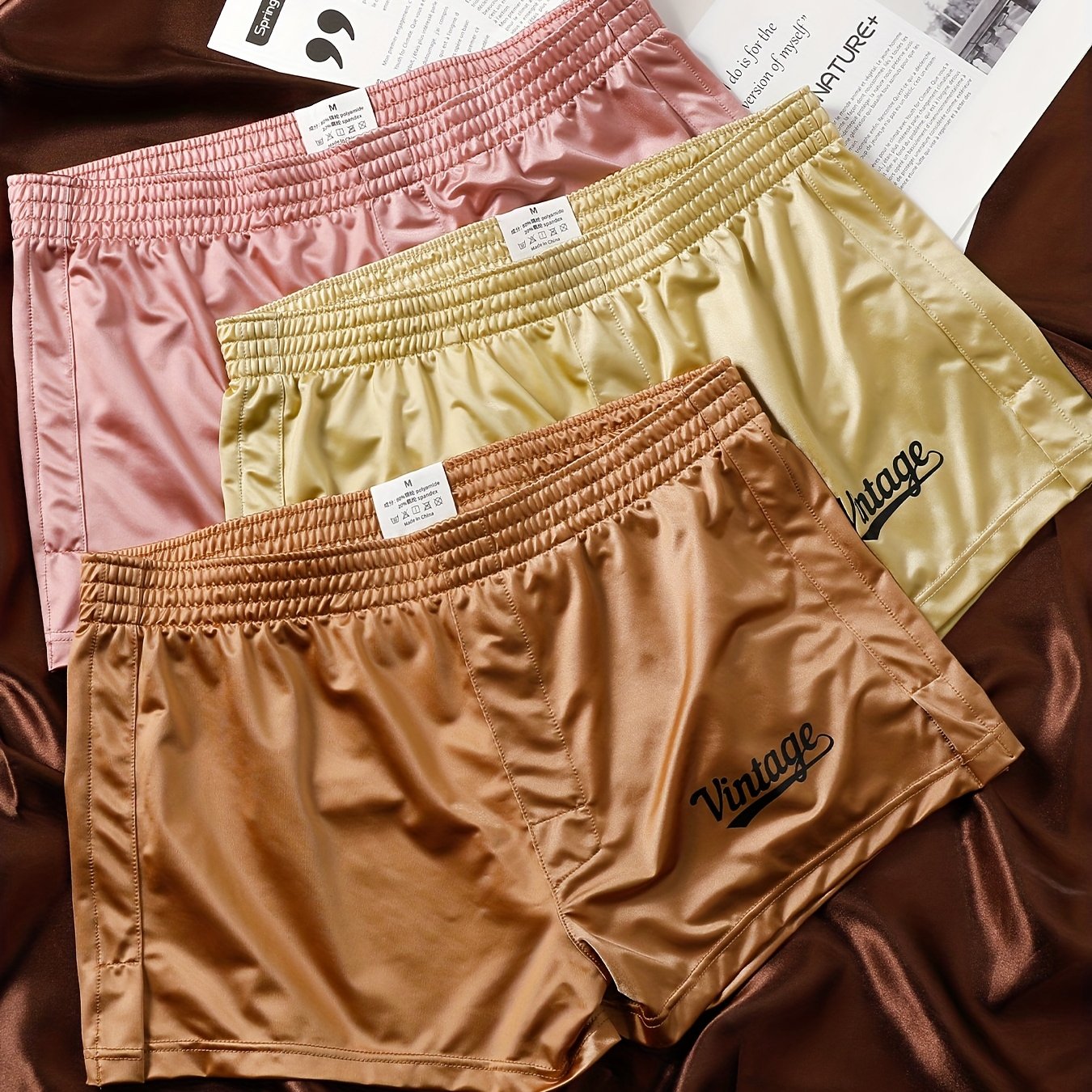 TEMU 3pcs Men's Boxer Briefs, Wear, Loose Shorts, Sports Daily, Soft And Smooth, Holiday Gift