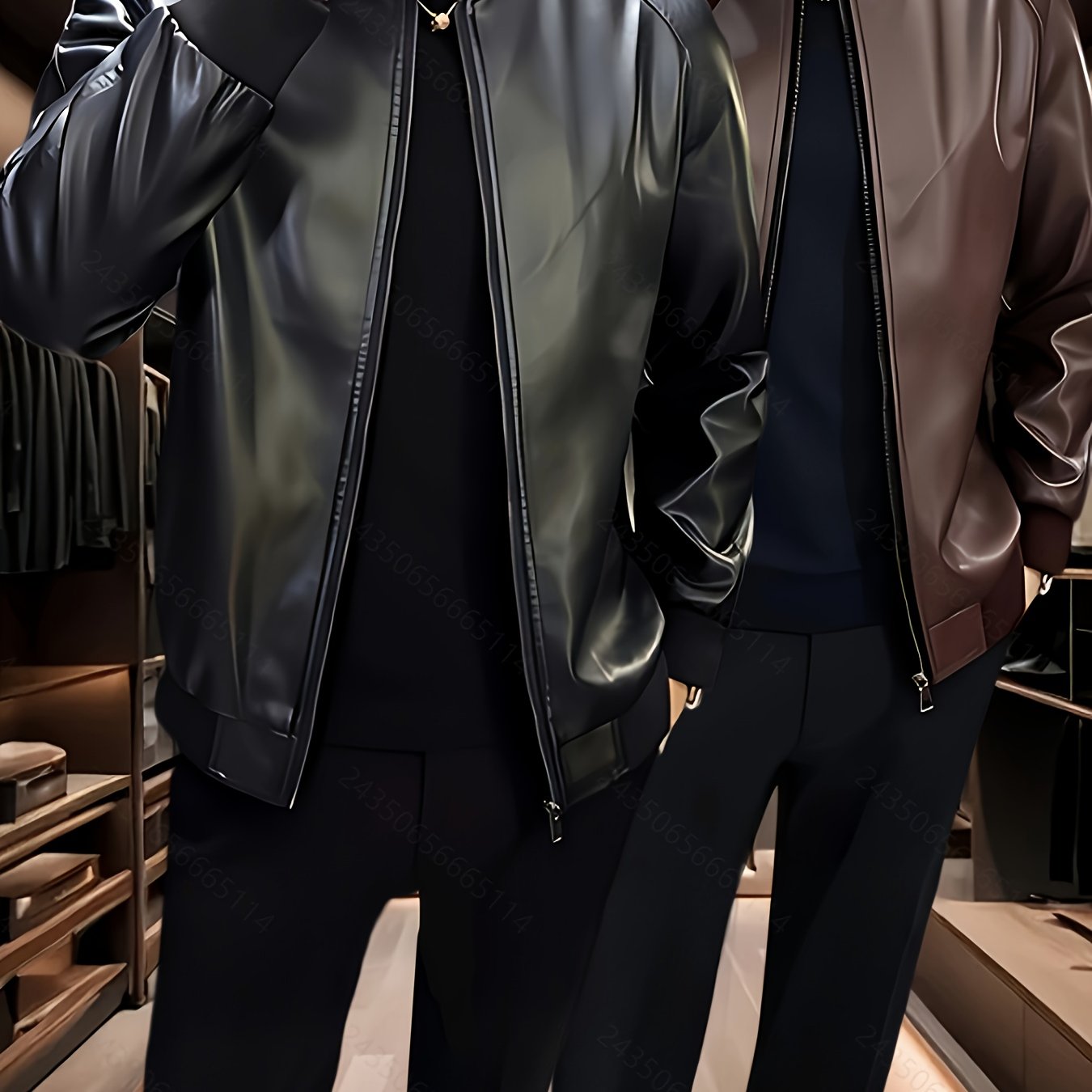 E-shop 1 Stück Herrenjacke, Casual Reißverschluss Raglanärmel Motorradjacke, Minimalistische Uni-Farben Jacke