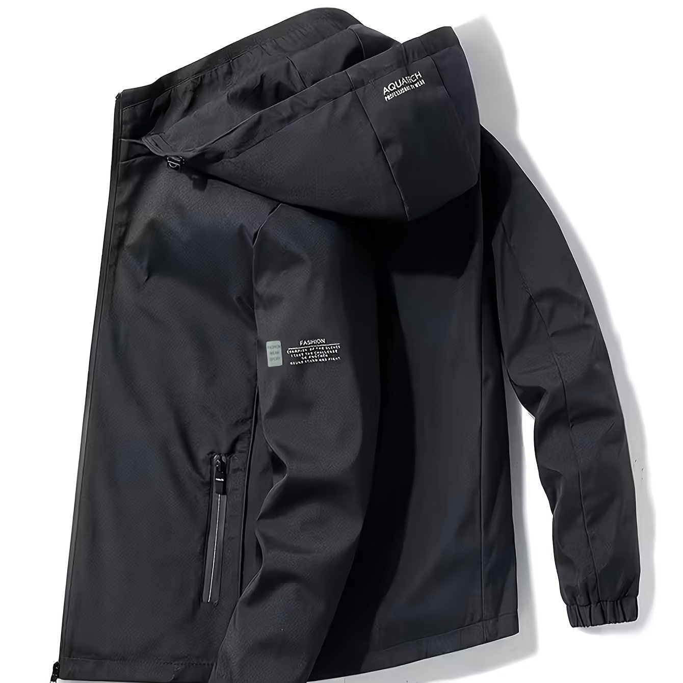 TEMU Autumn New Hooded Outdoor Jacket Casual Business Jacket Windproof Coat Men's Lightweight Casual Jacket