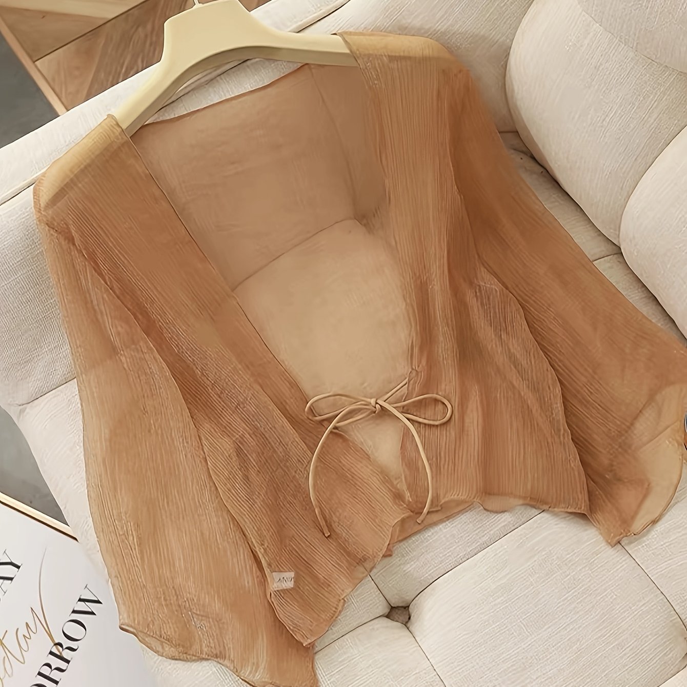 TEMU Cardigan estivo da donna in chiffon, coprispalla da spiaggia in chiffon , kimono con frontale, top freschi di base a