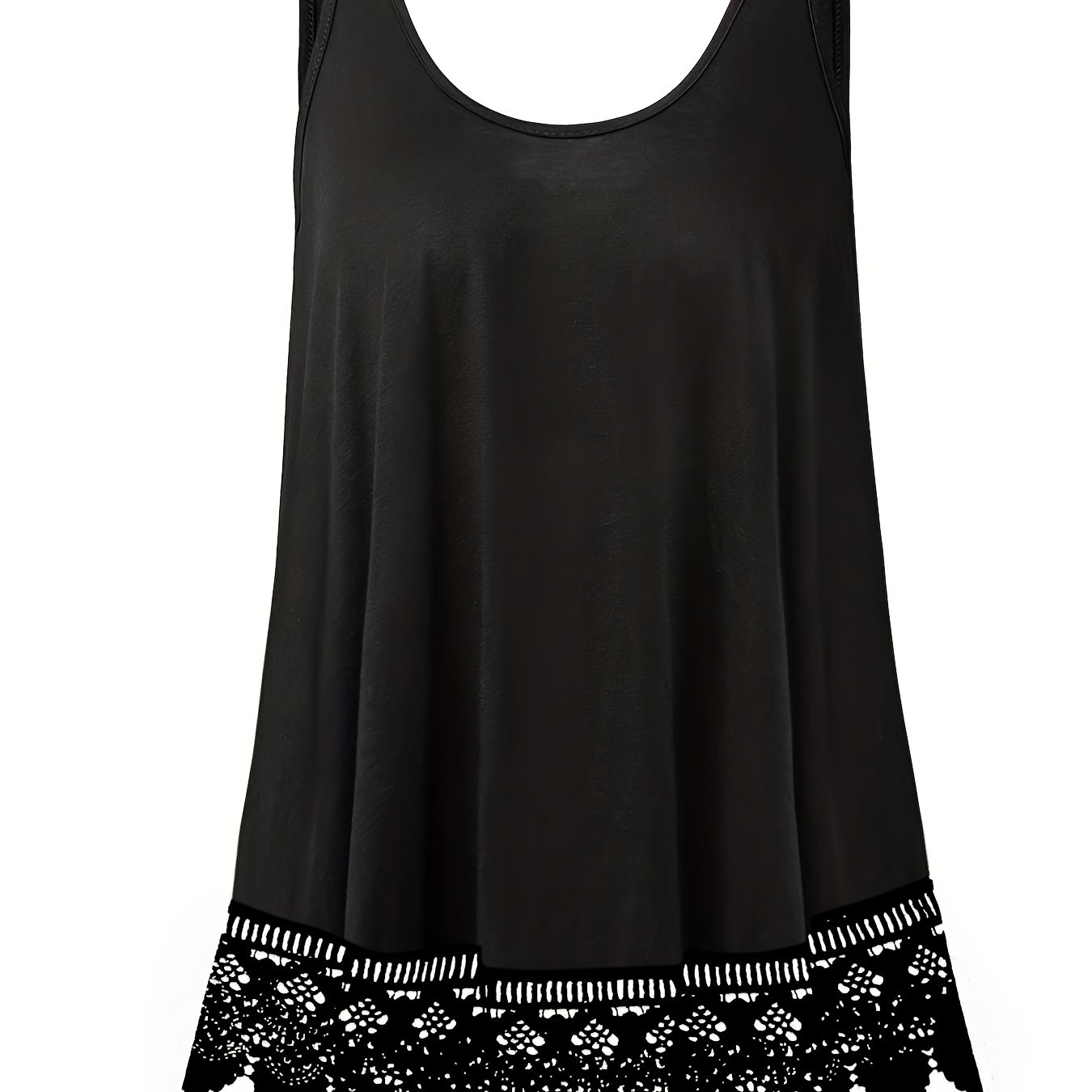TEMU Plus Size, Plus-size Women's Fashion Solid Color Geometric Pattern Camisole