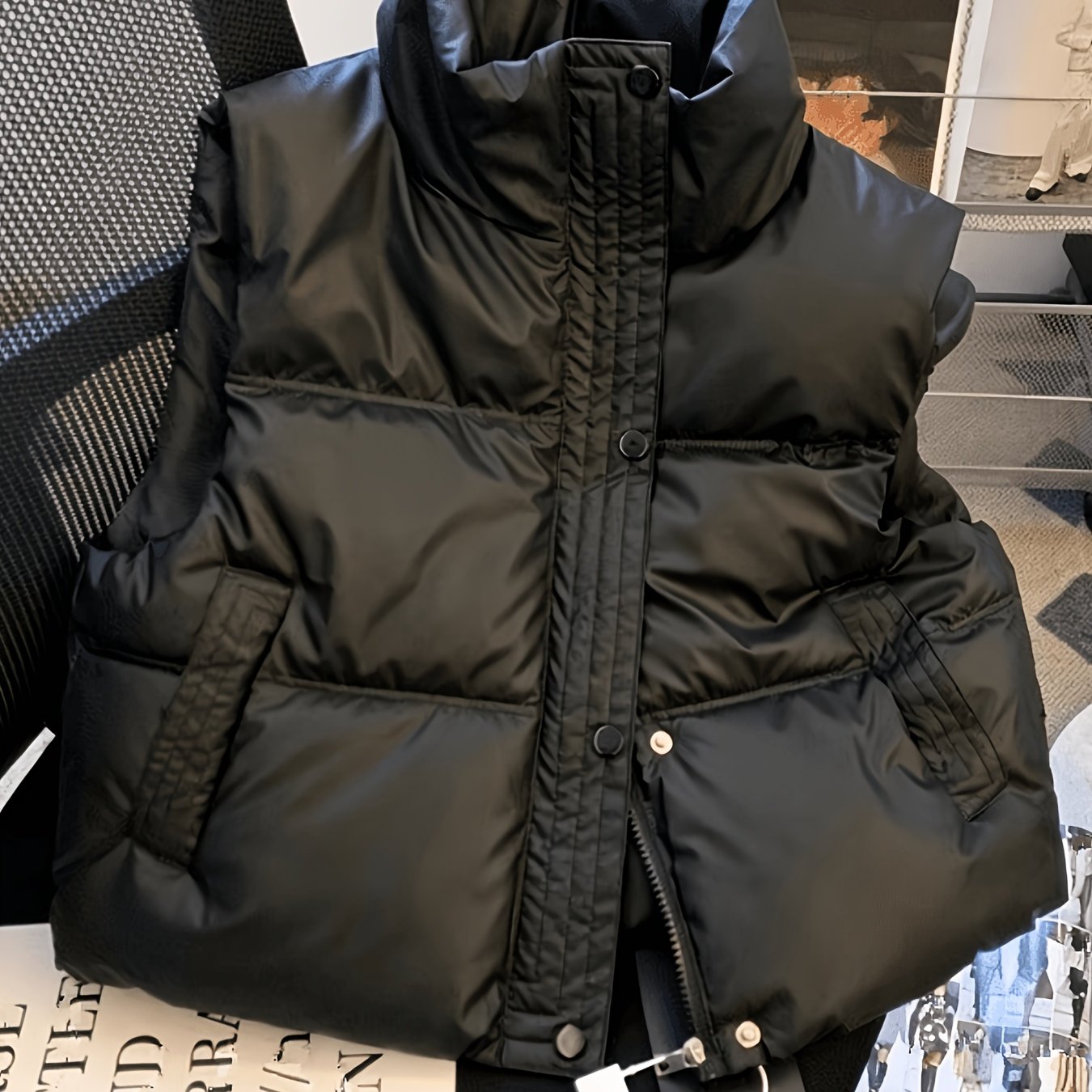 TEMU Women's Fashion Casual All-match Thick Warm Casual Lazy Sleeveless Vest Jacket Coat