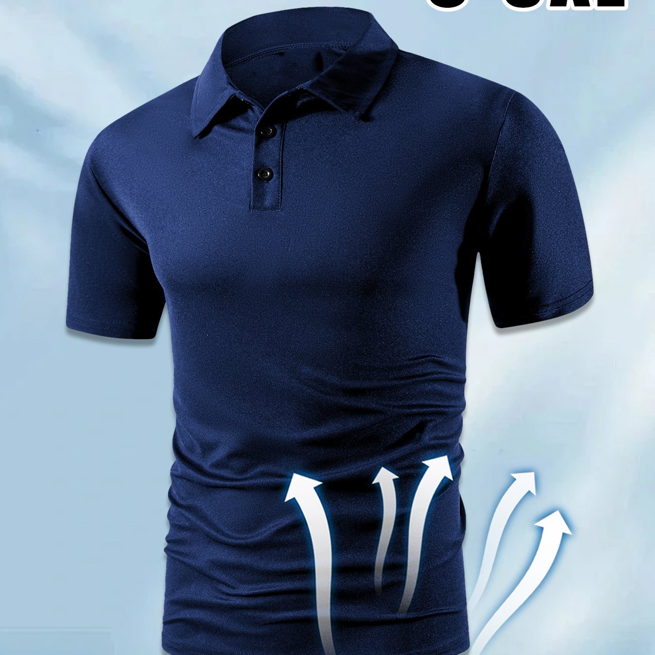 TEMU 1pc - Men's Summer Lightweight Fashion Short-sleeve Shirt, Cool-feel Short-sleeve Shirt For Sports And Casual Wear, Solid Color With Collar And