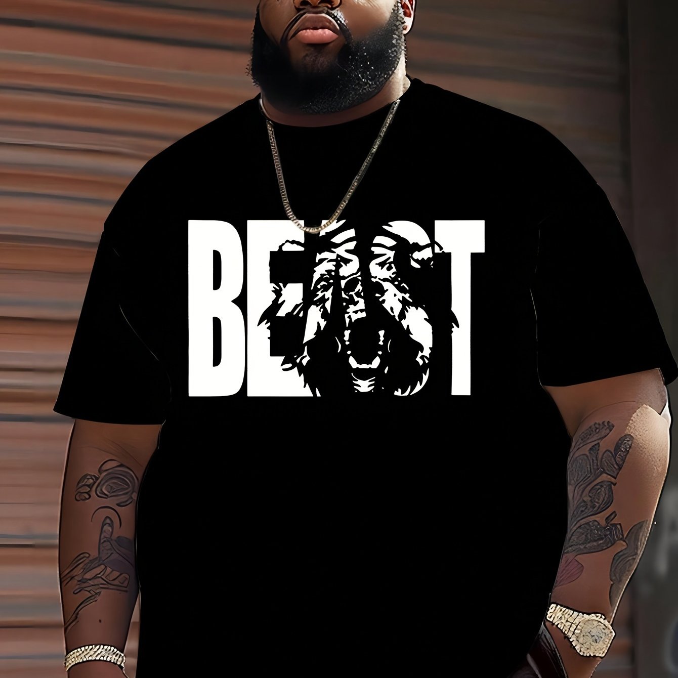 Men's 180g 100% Casual T-shirt, Plus Size