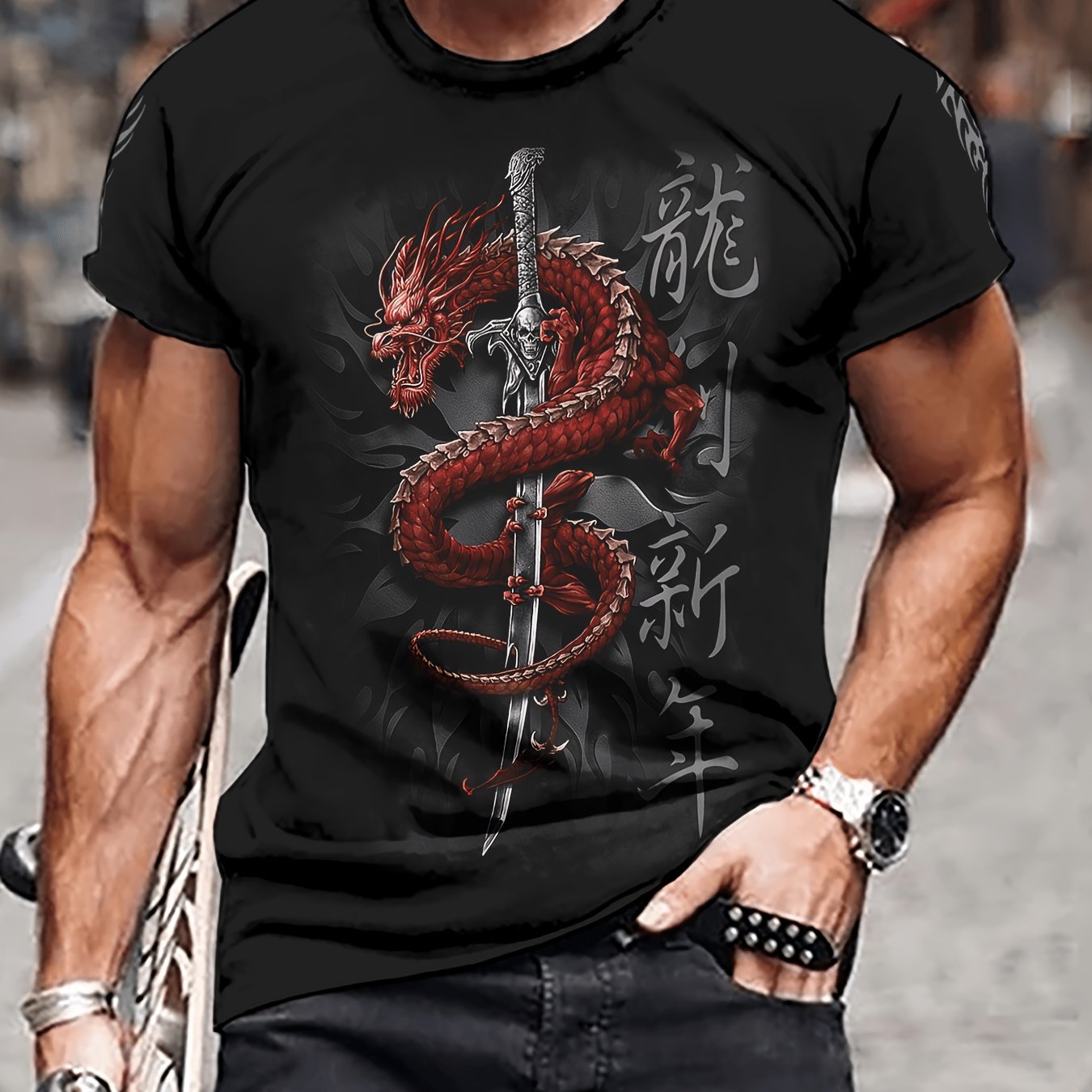 TEMU Novelty Men's 3d Printed Fashion T-shirt
