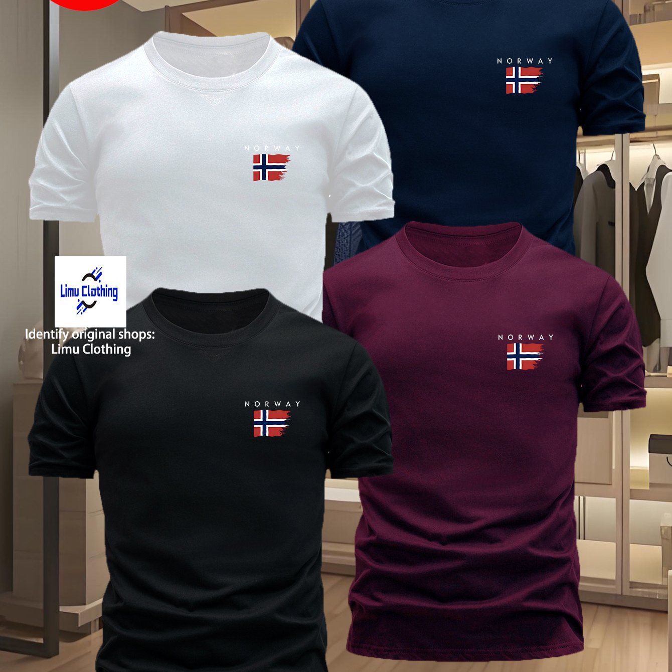 TEMU 4pcs Men's Short-sleeve T-shirts, Featuring National Elements Printed On . The Simple And Elegant, Suitable For Daily Wear Or As A Travel