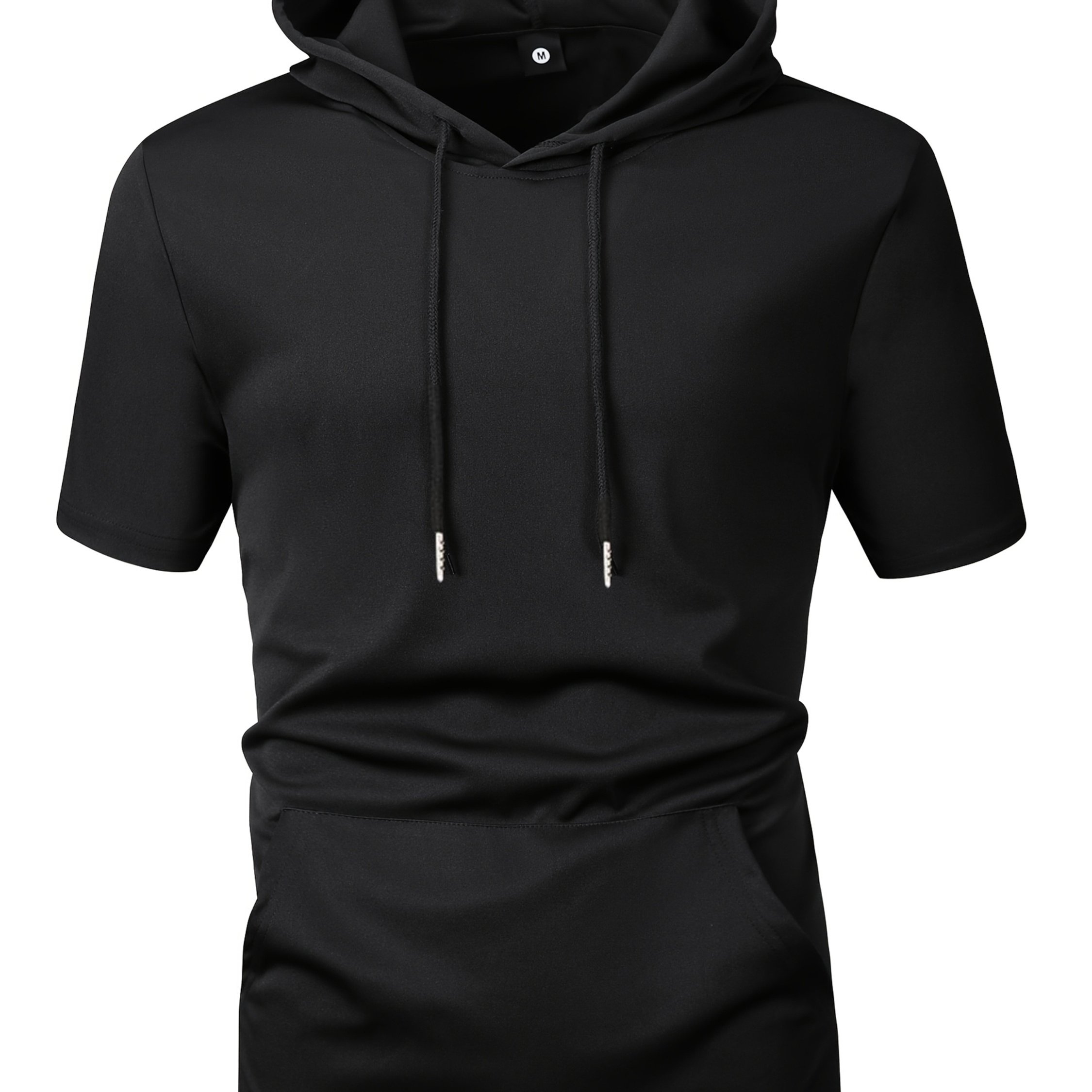 TEMU T-shirt à manches courtes et à capuche polyvalent et élégant pour homme avec , haut de sport décontracté pour le fitness air et le jogging