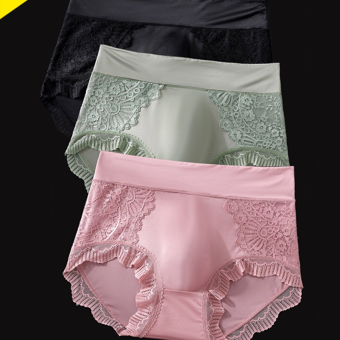 TEMU 3pcs Men's Y Underwear, Space Capsule 3d Molded Lace Trim, Seamless, High Elasticity, Lightweight, Breathable, Briefs