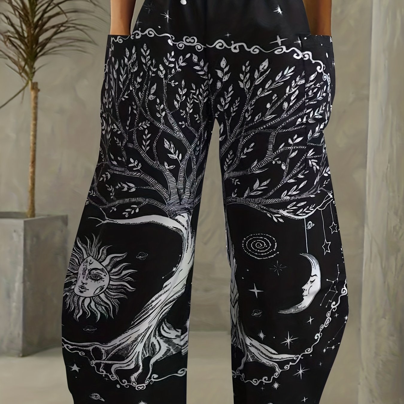 Women's 3d Digital Printed Patterned Long Pants