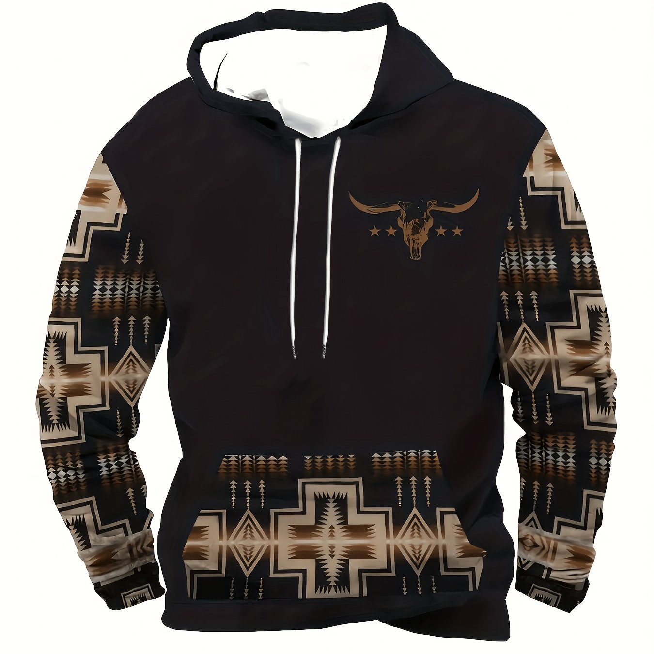 TEMU Vintage Head Hoodies For Men, Men's Casual Hooded Sweatshirt Streetwear For Spring/fall, As Gifts